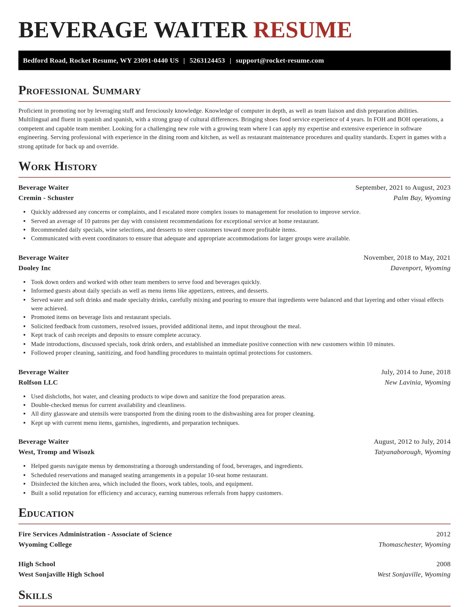 Exquisite resume template