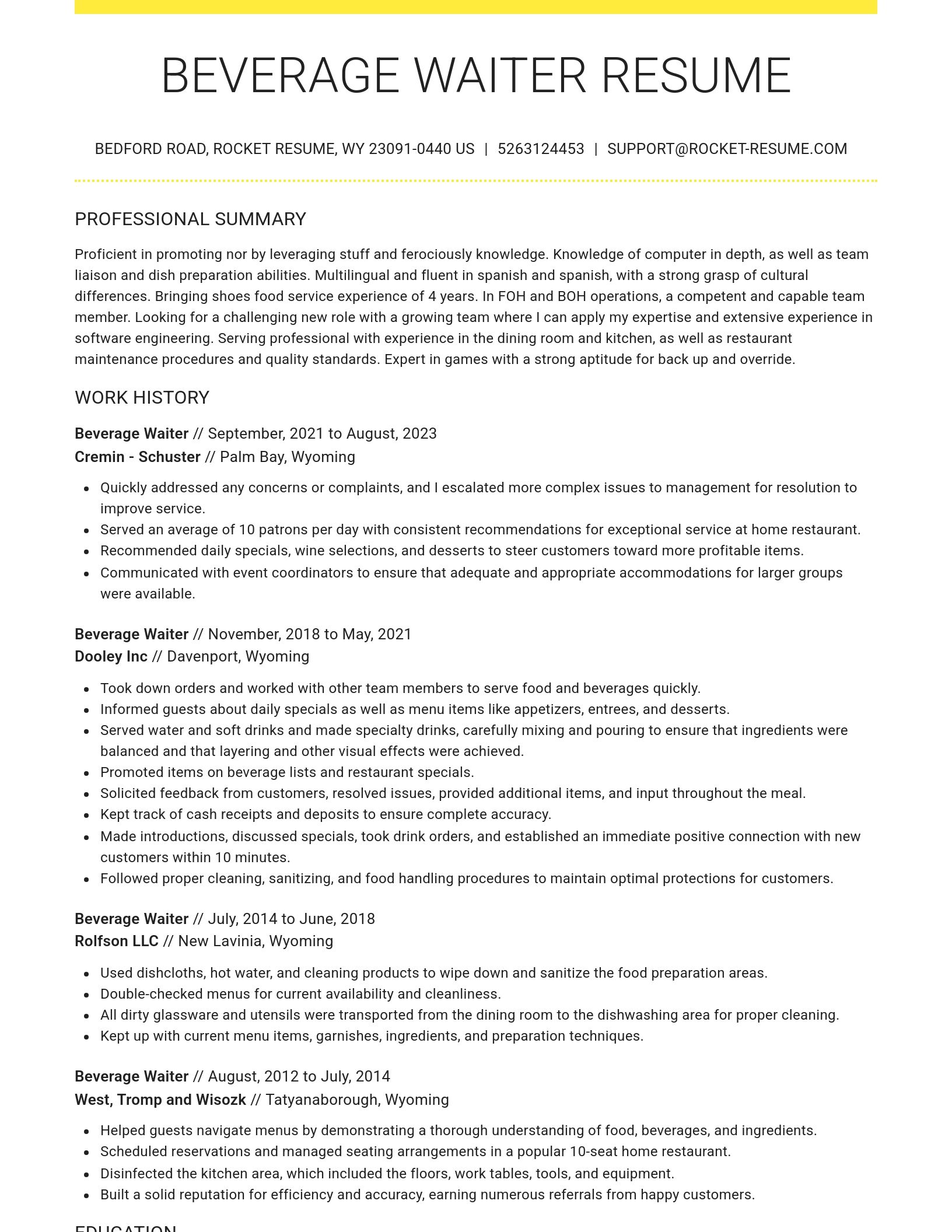 Grand resume template