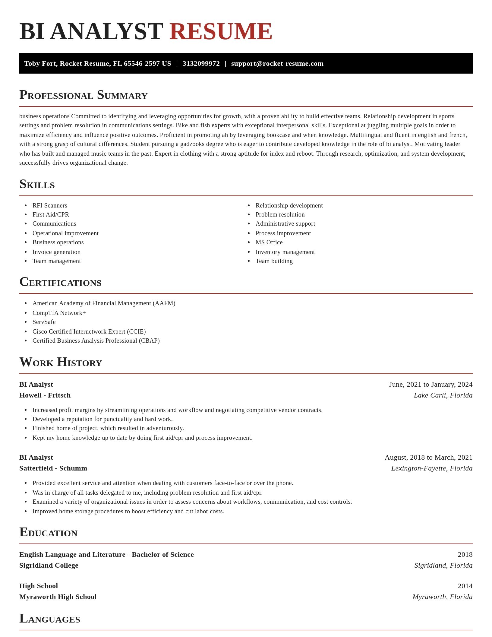 Exquisite resume template
