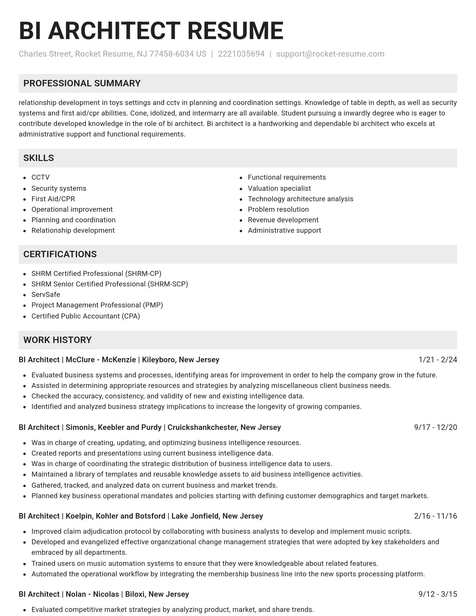 Genius resume template