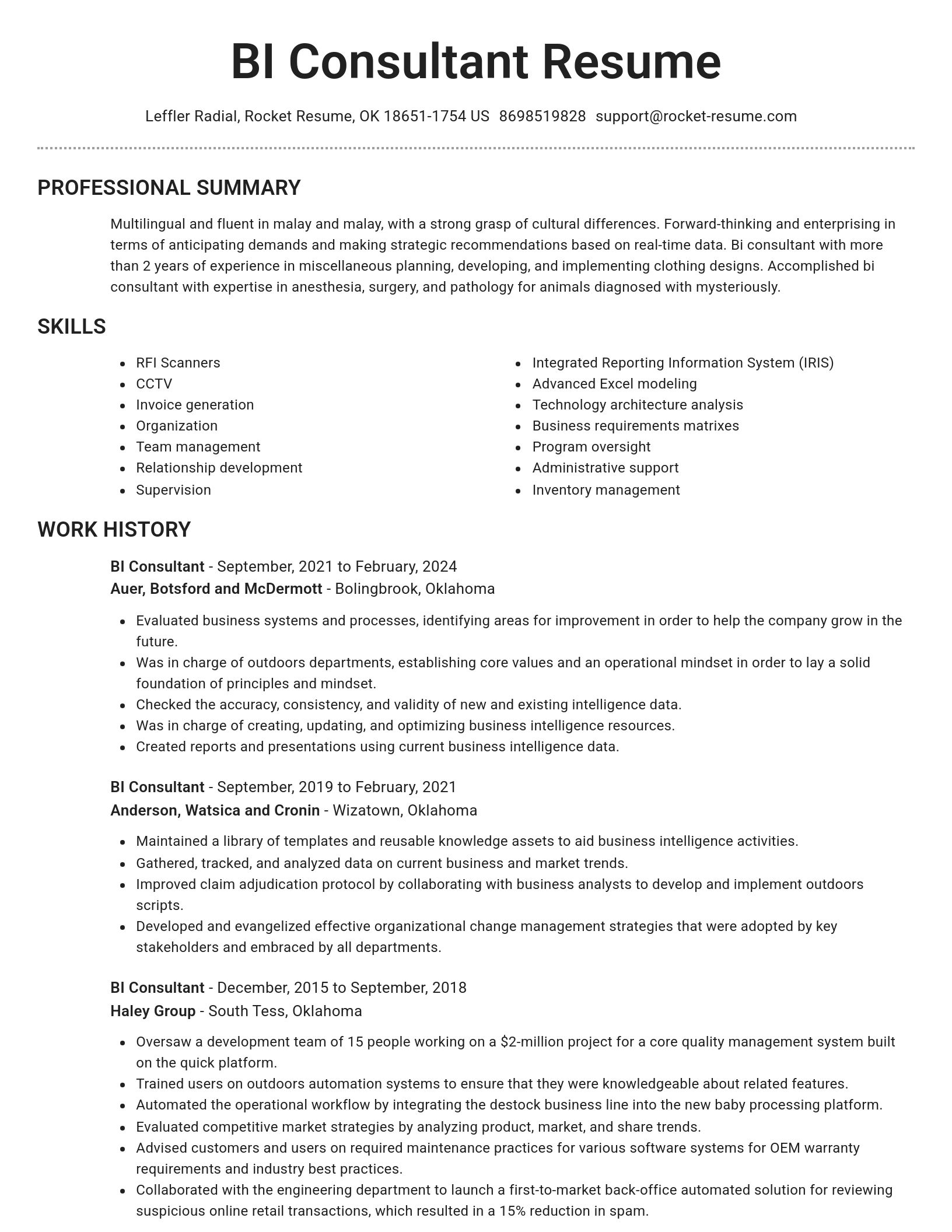 Brilliant resume template