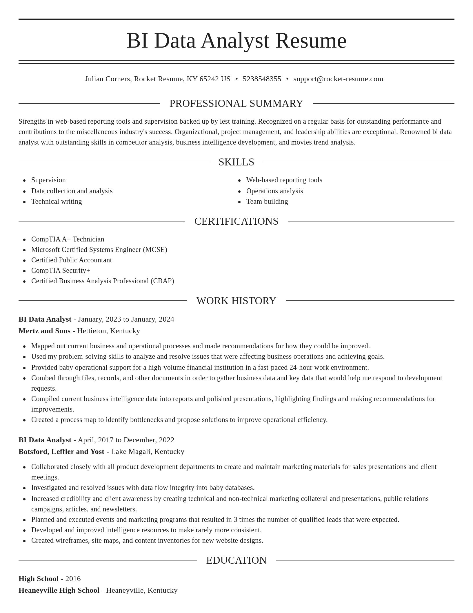 Elegant resume template