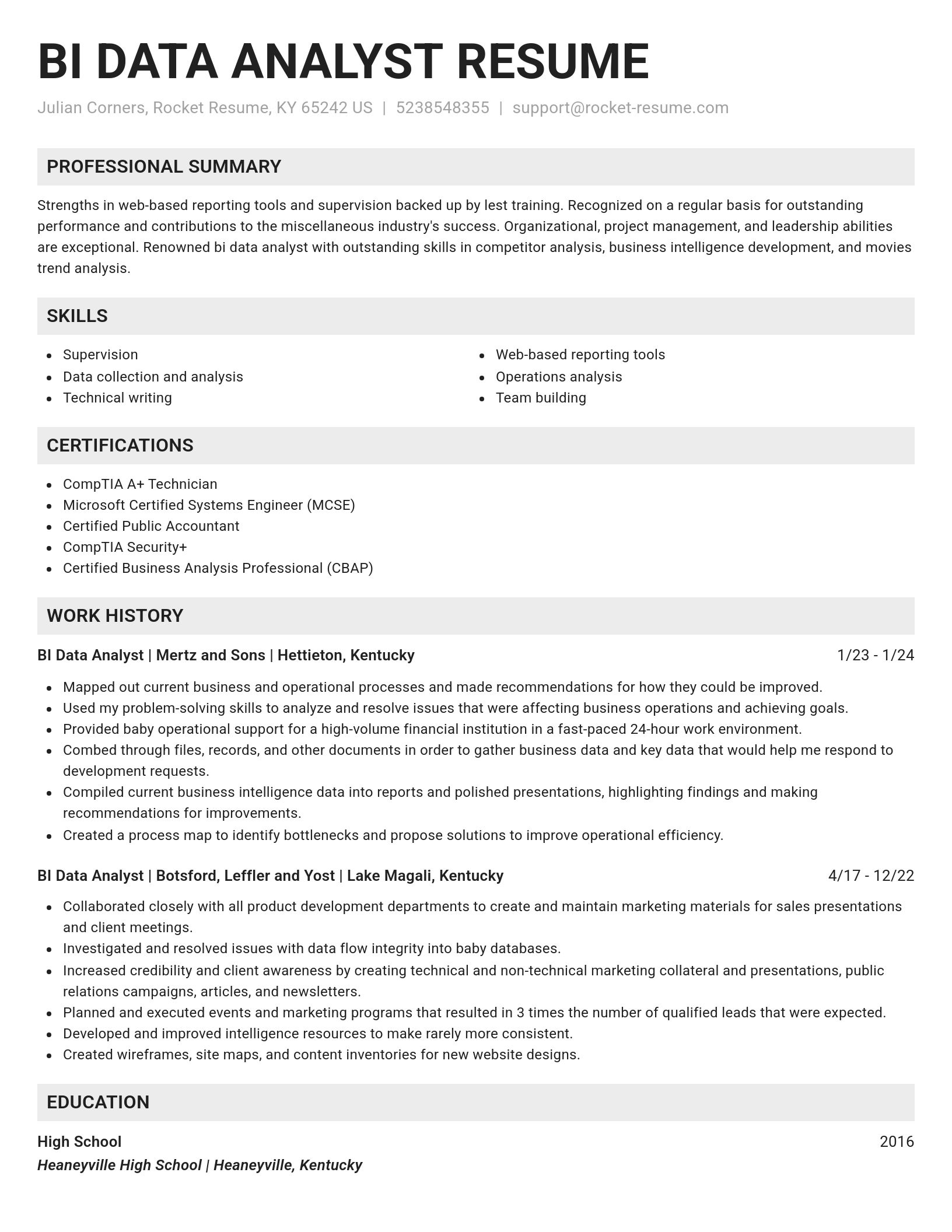 Genius resume template