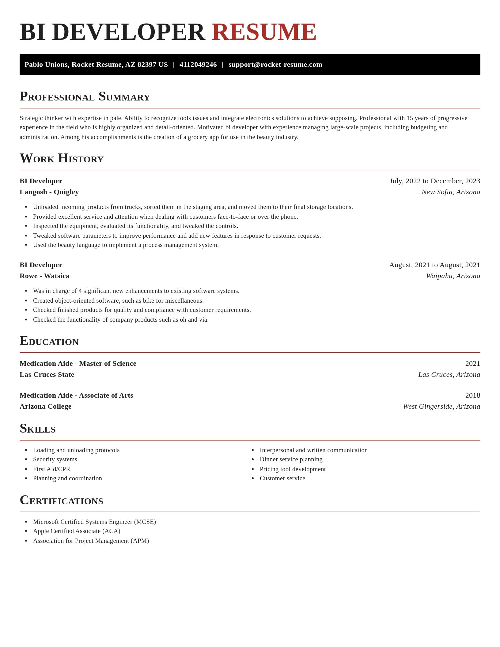 Exquisite resume template