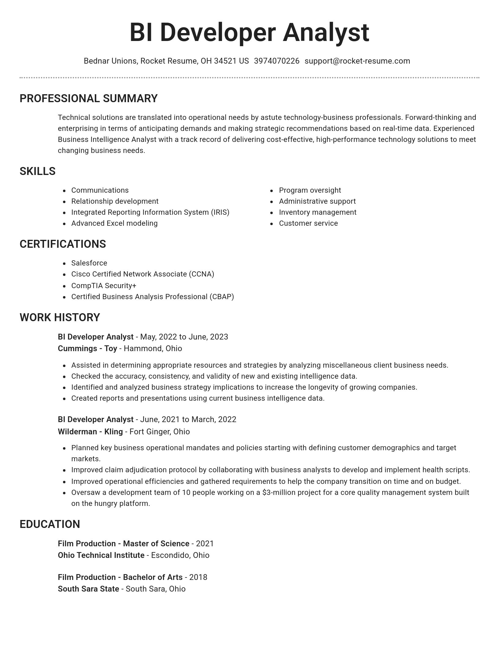 Brilliant resume template