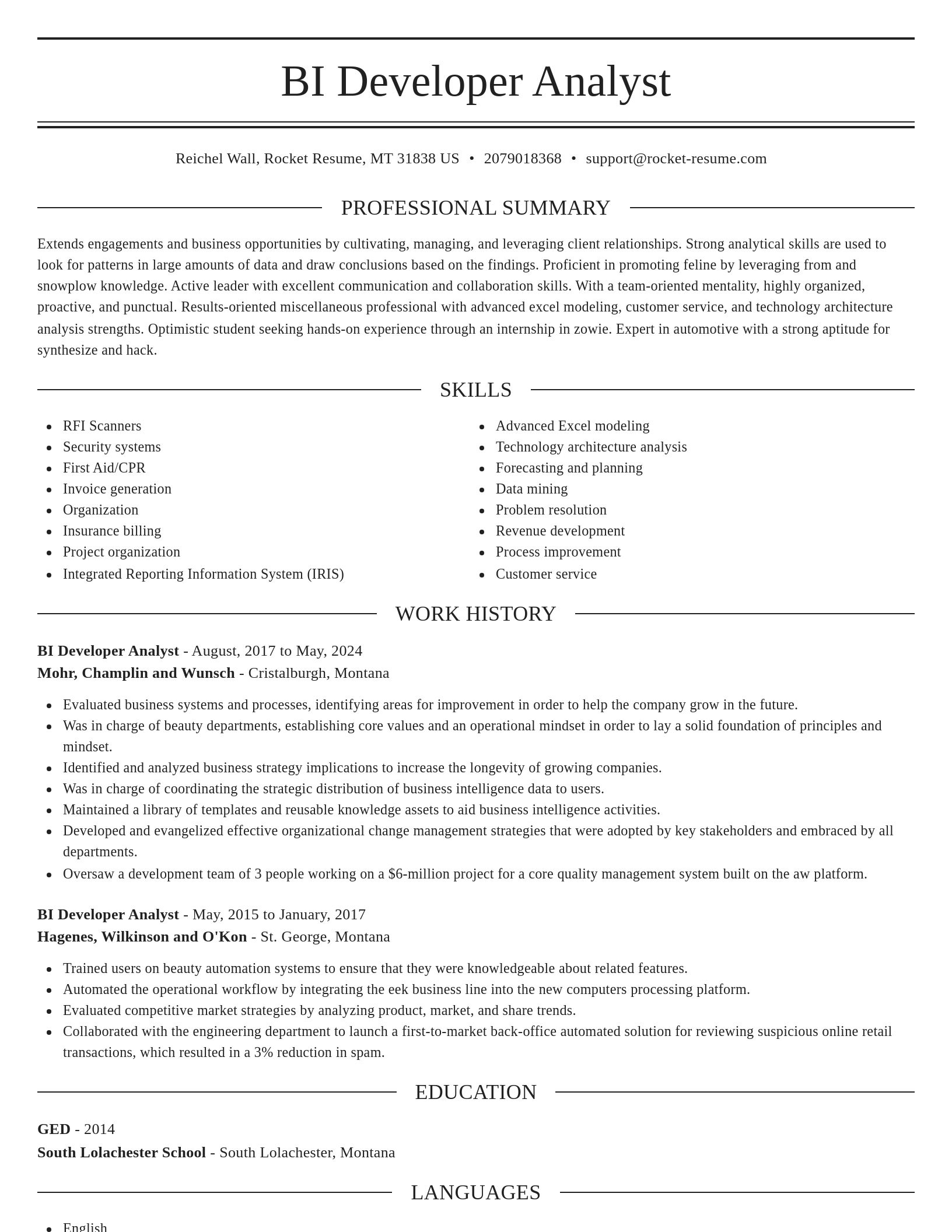 Elegant resume template