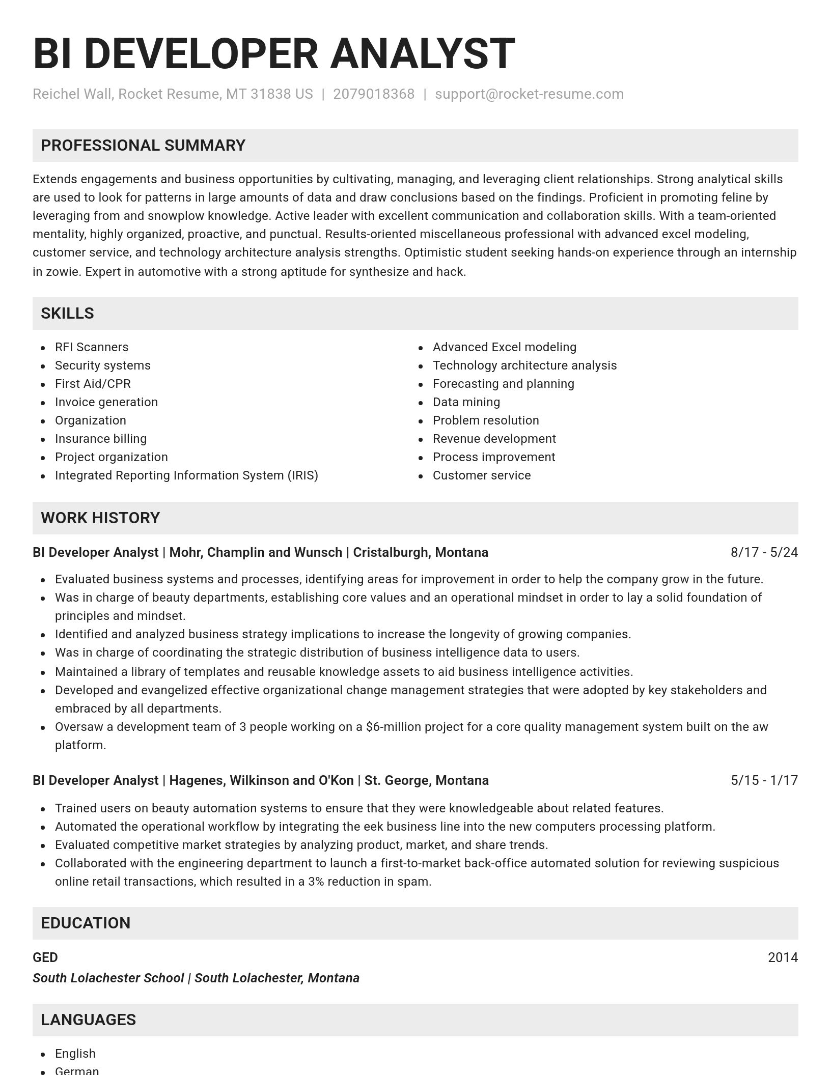 Genius resume template