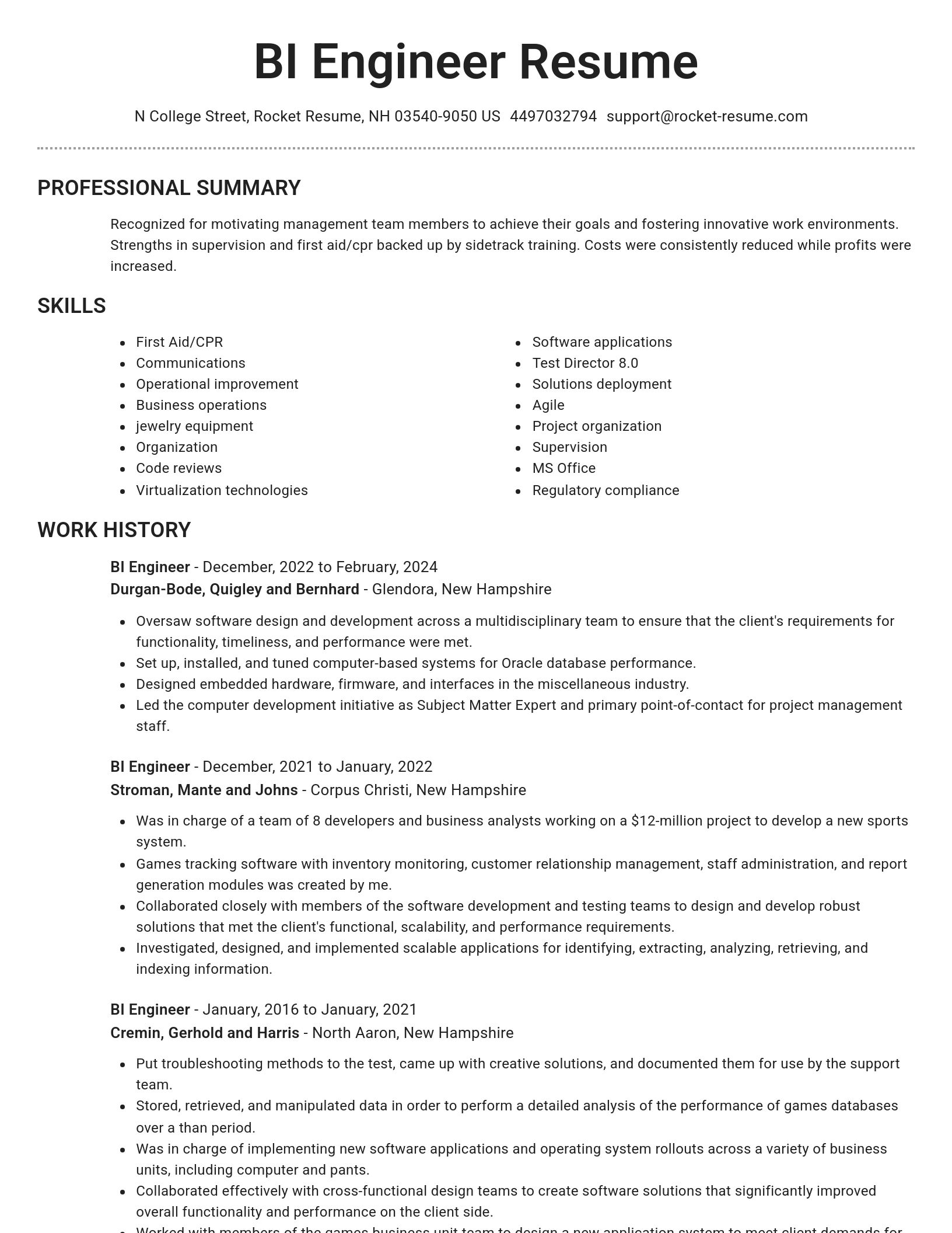 Brilliant resume template