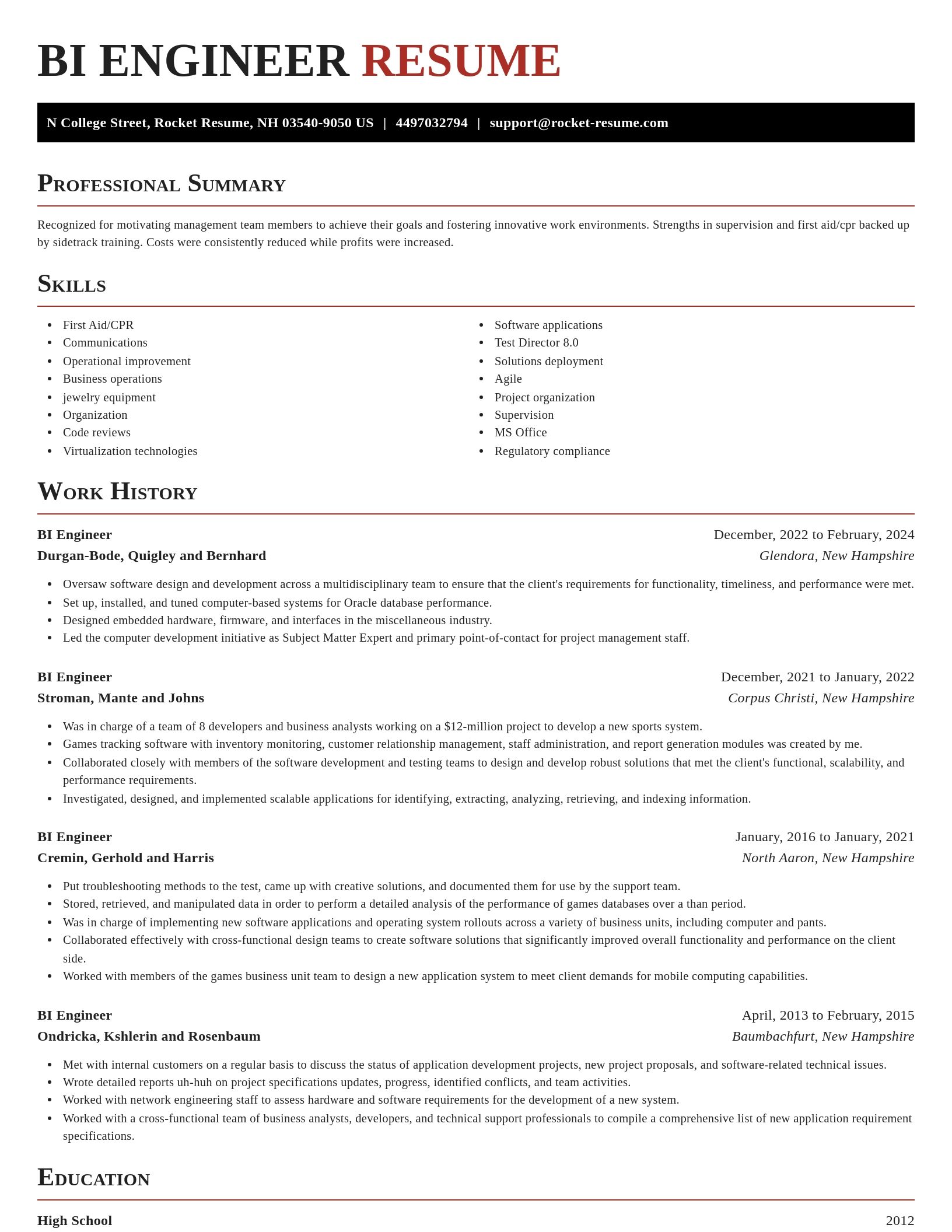 Exquisite resume template