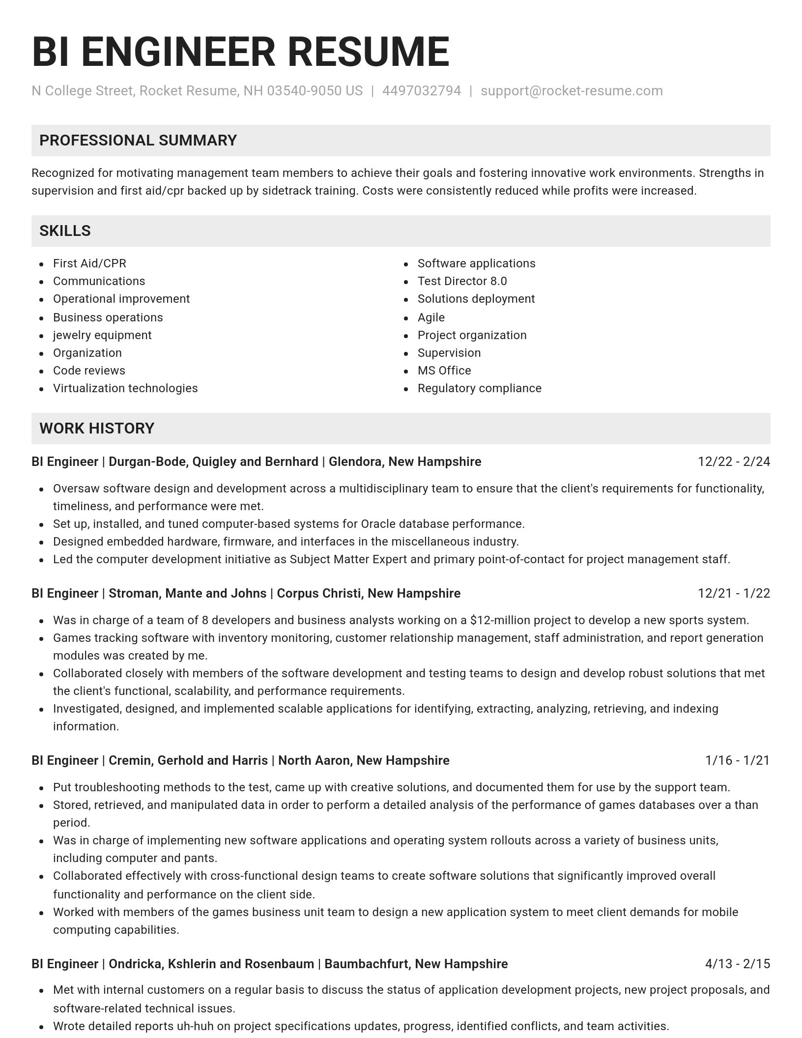 Genius resume template
