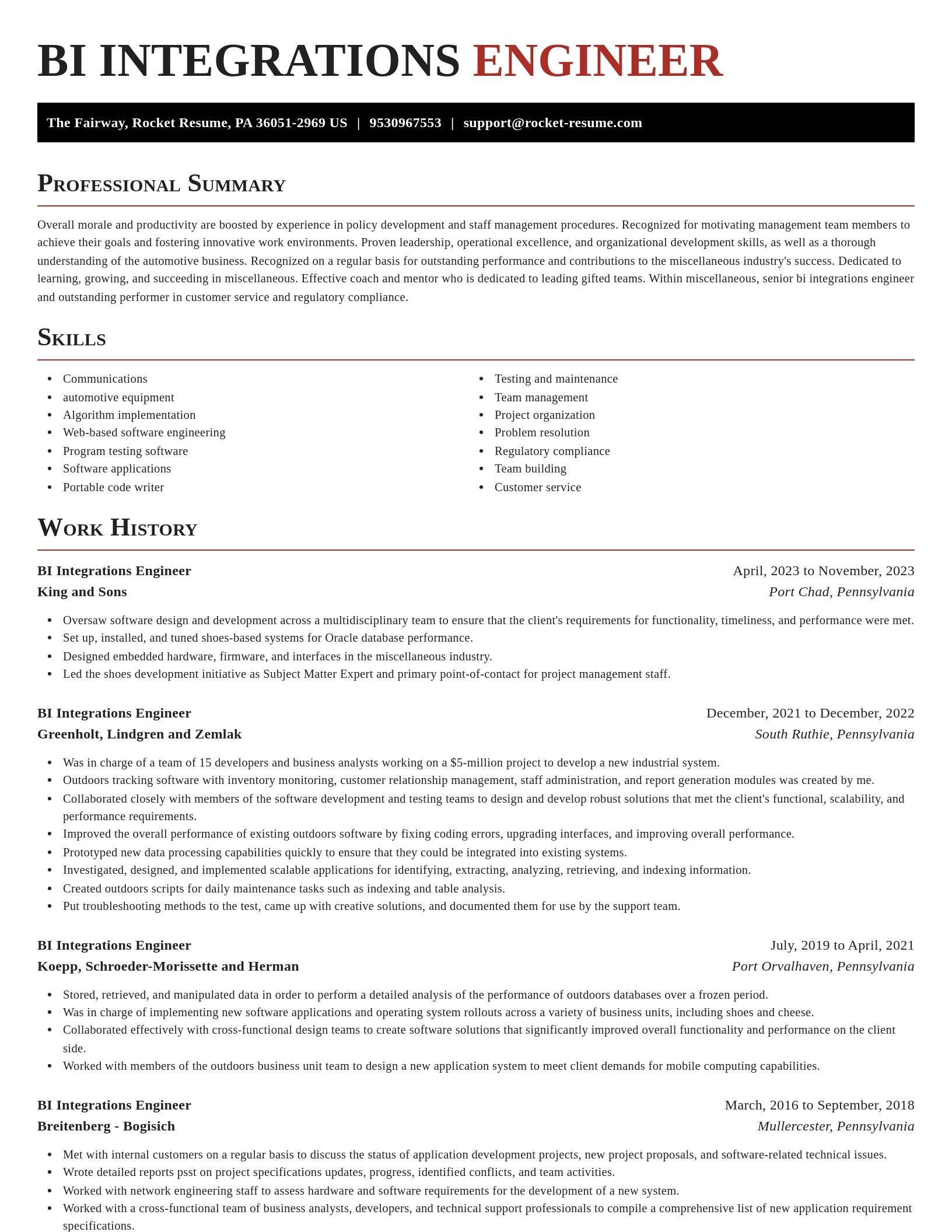 Exquisite resume template