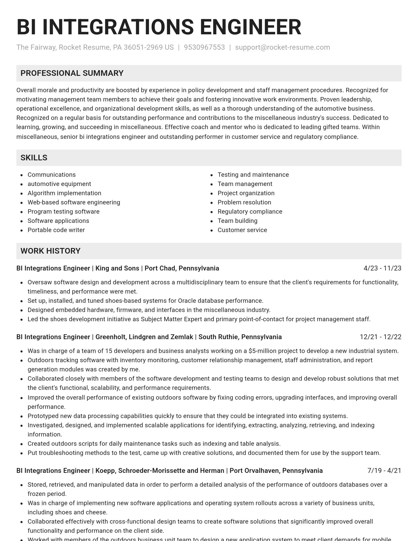 Genius resume template