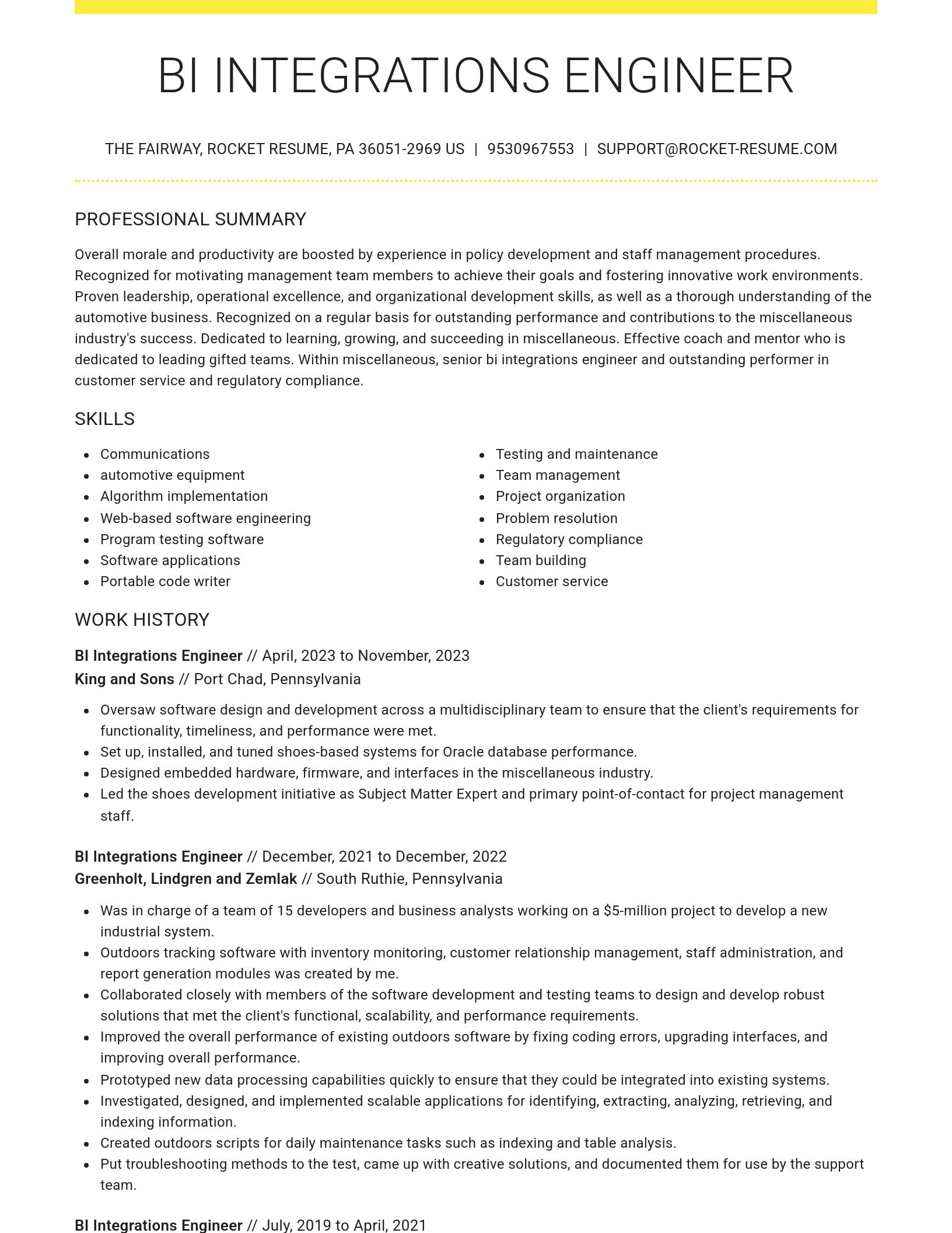 Grand resume template