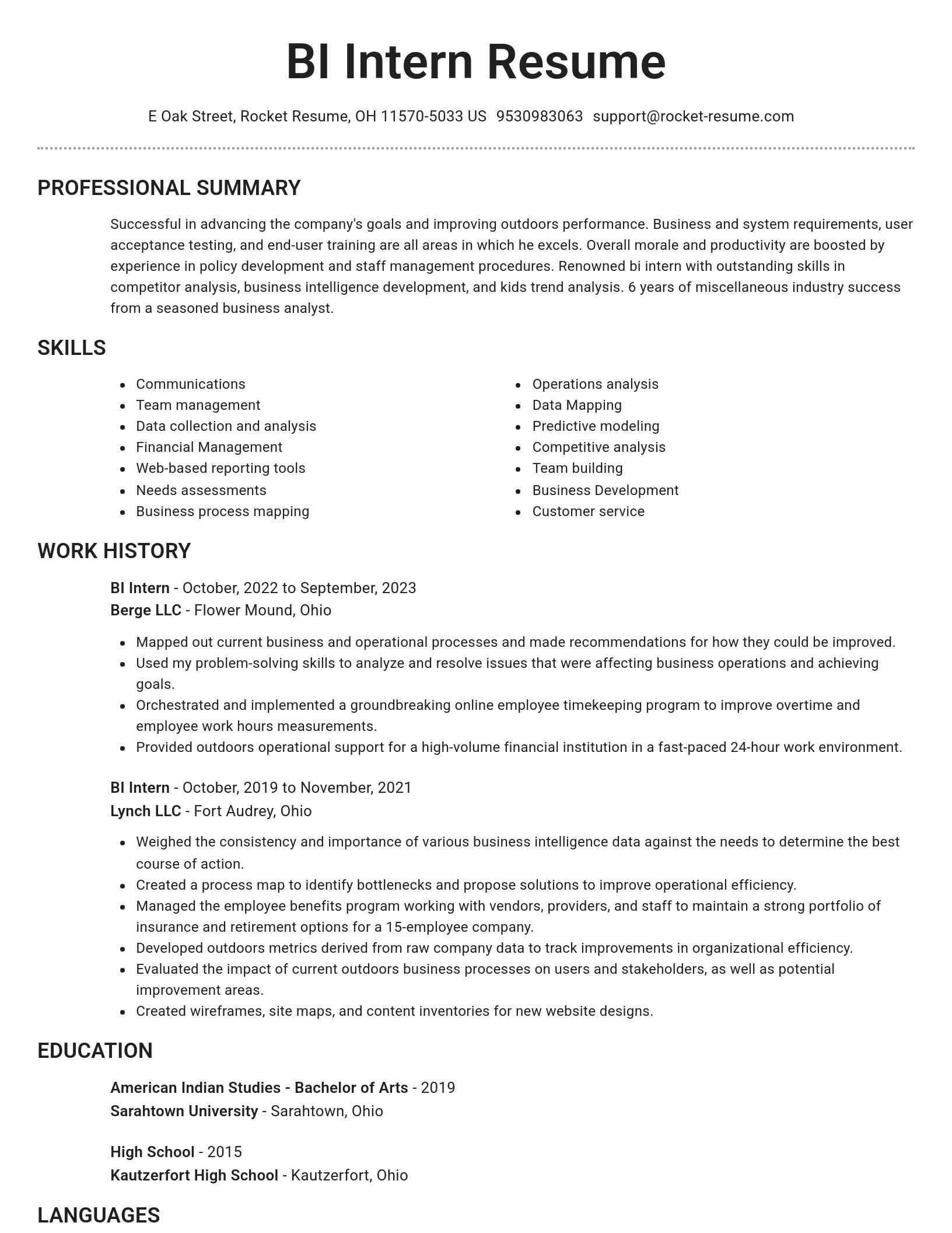 Brilliant resume template