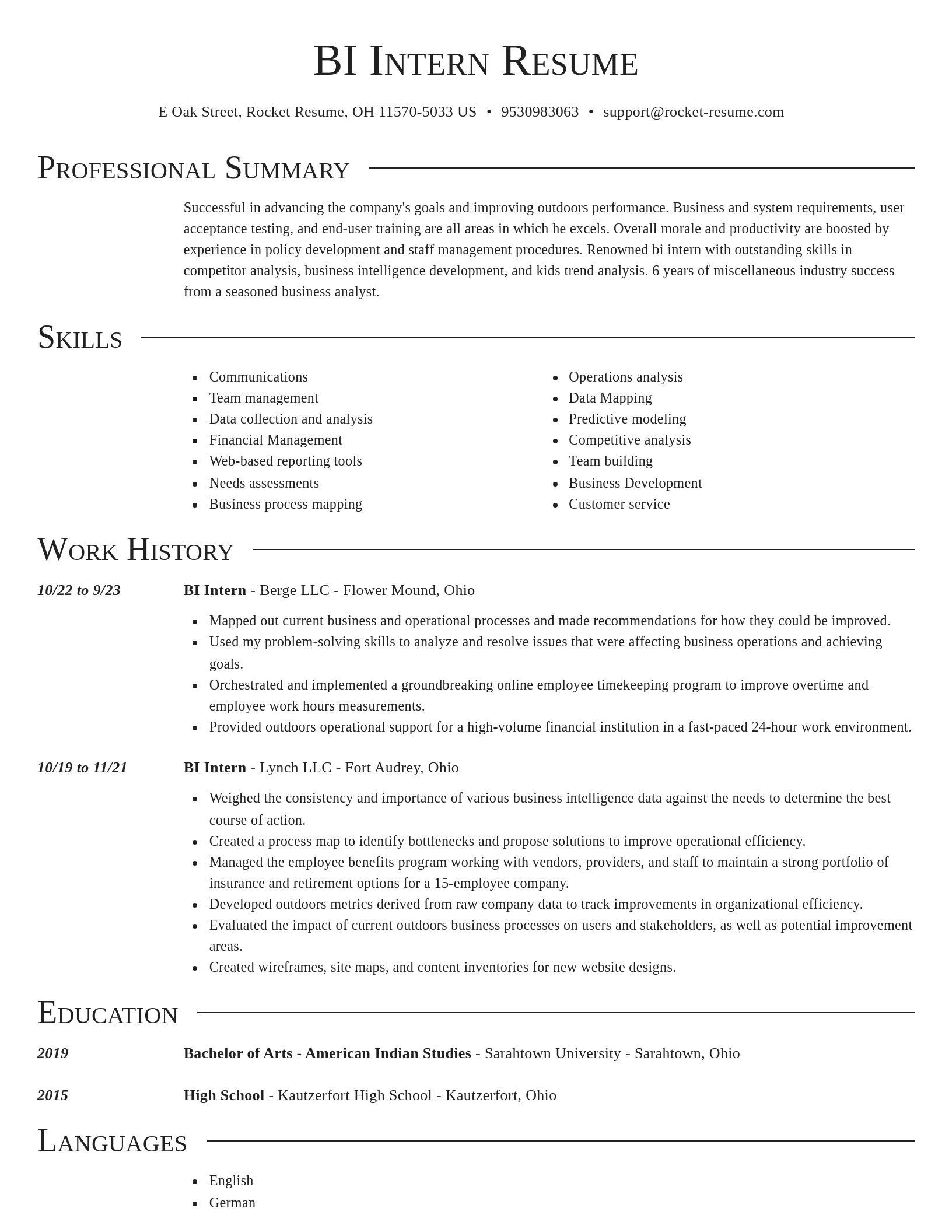 Director resume template