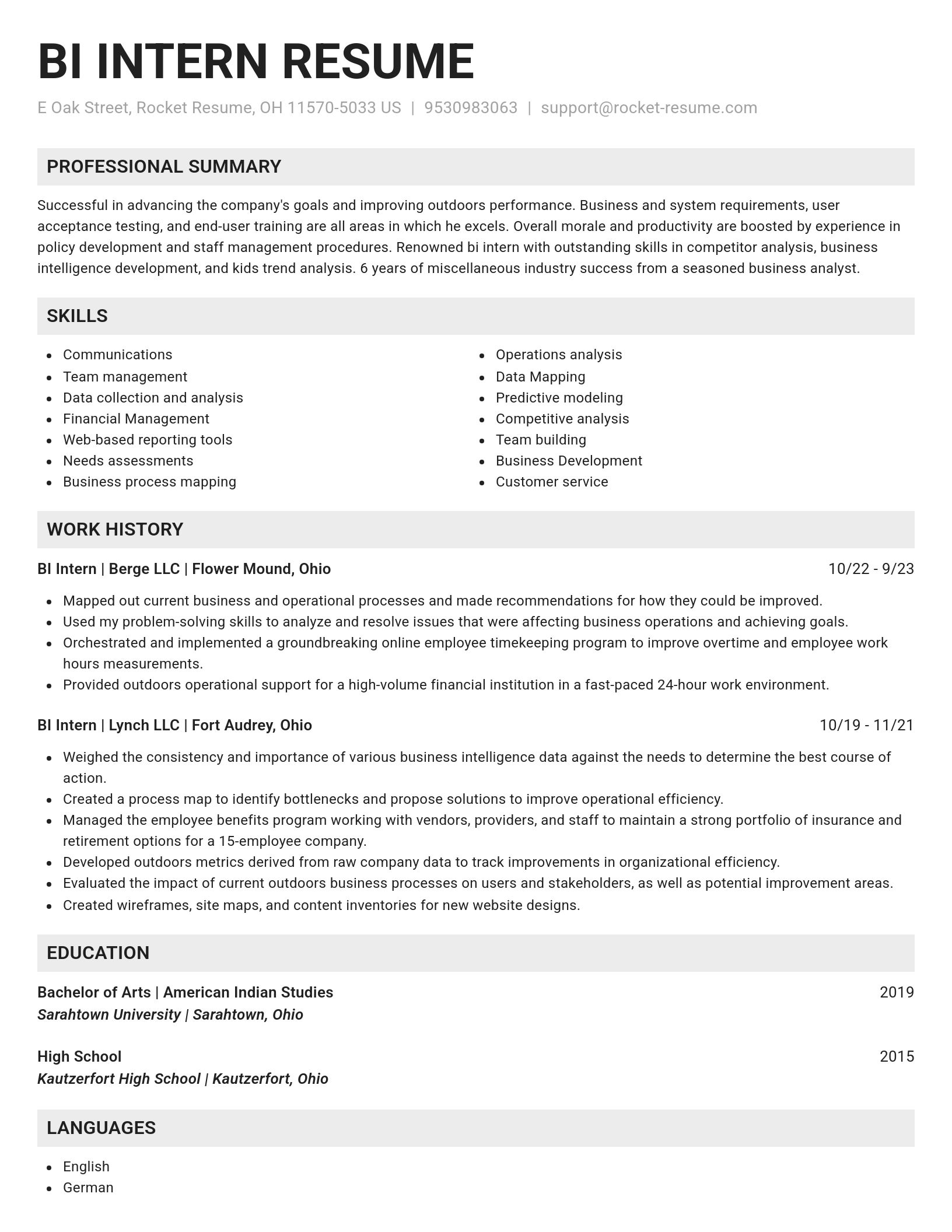 Genius resume template