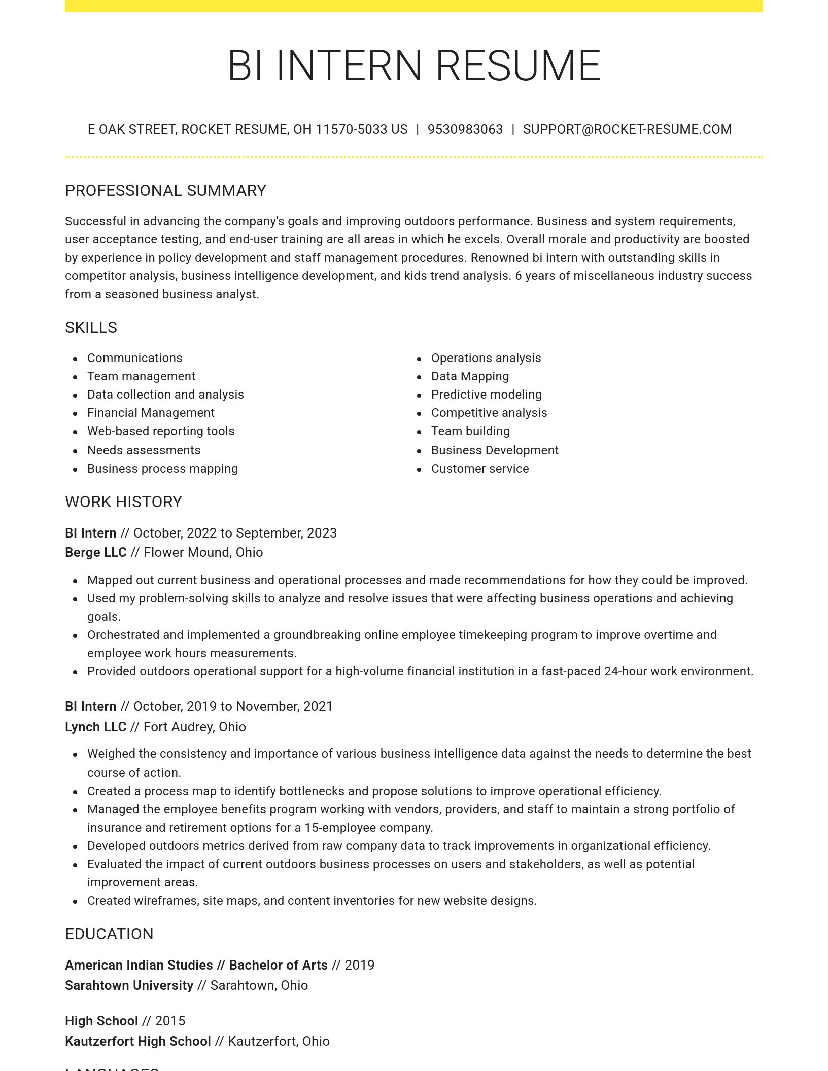 Grand resume template