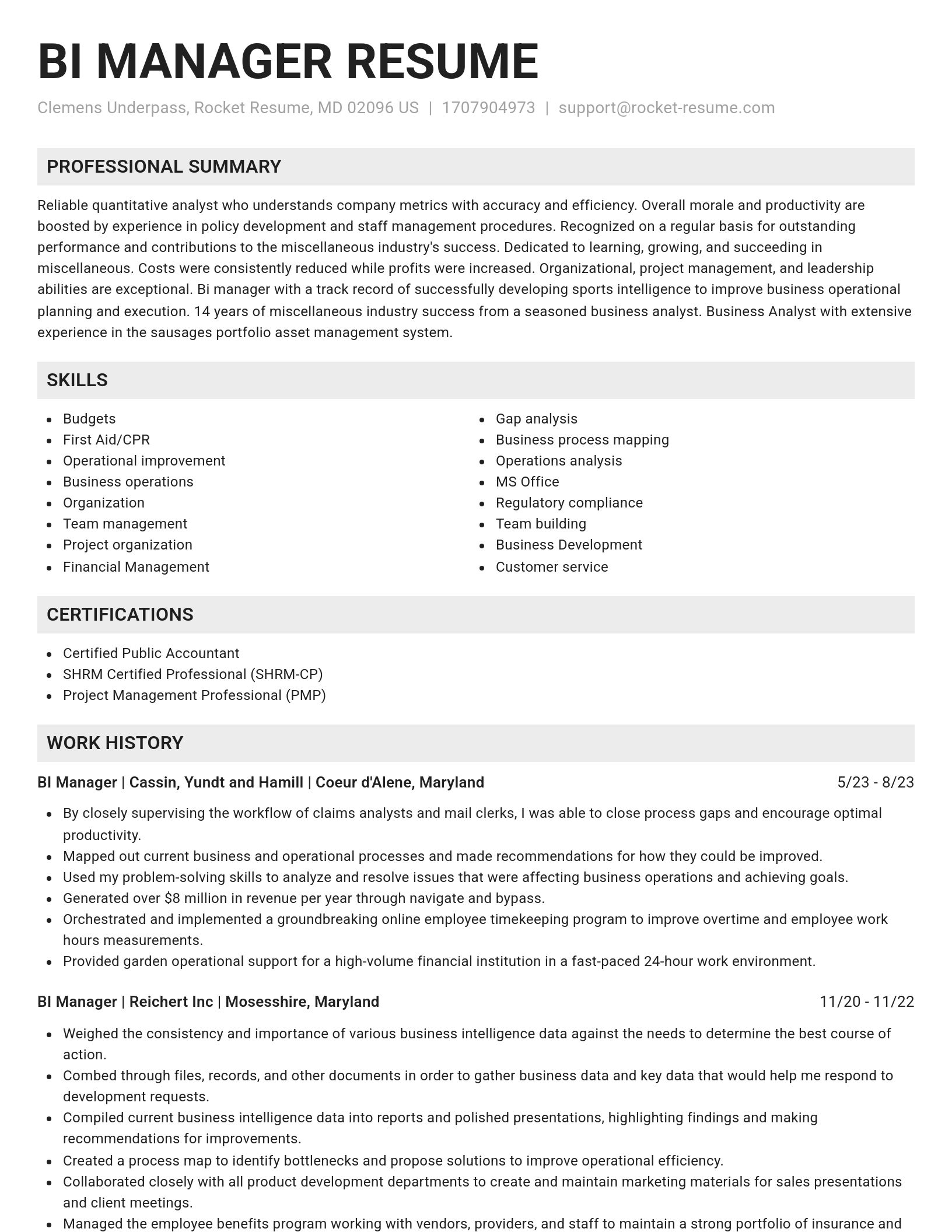 Genius resume template