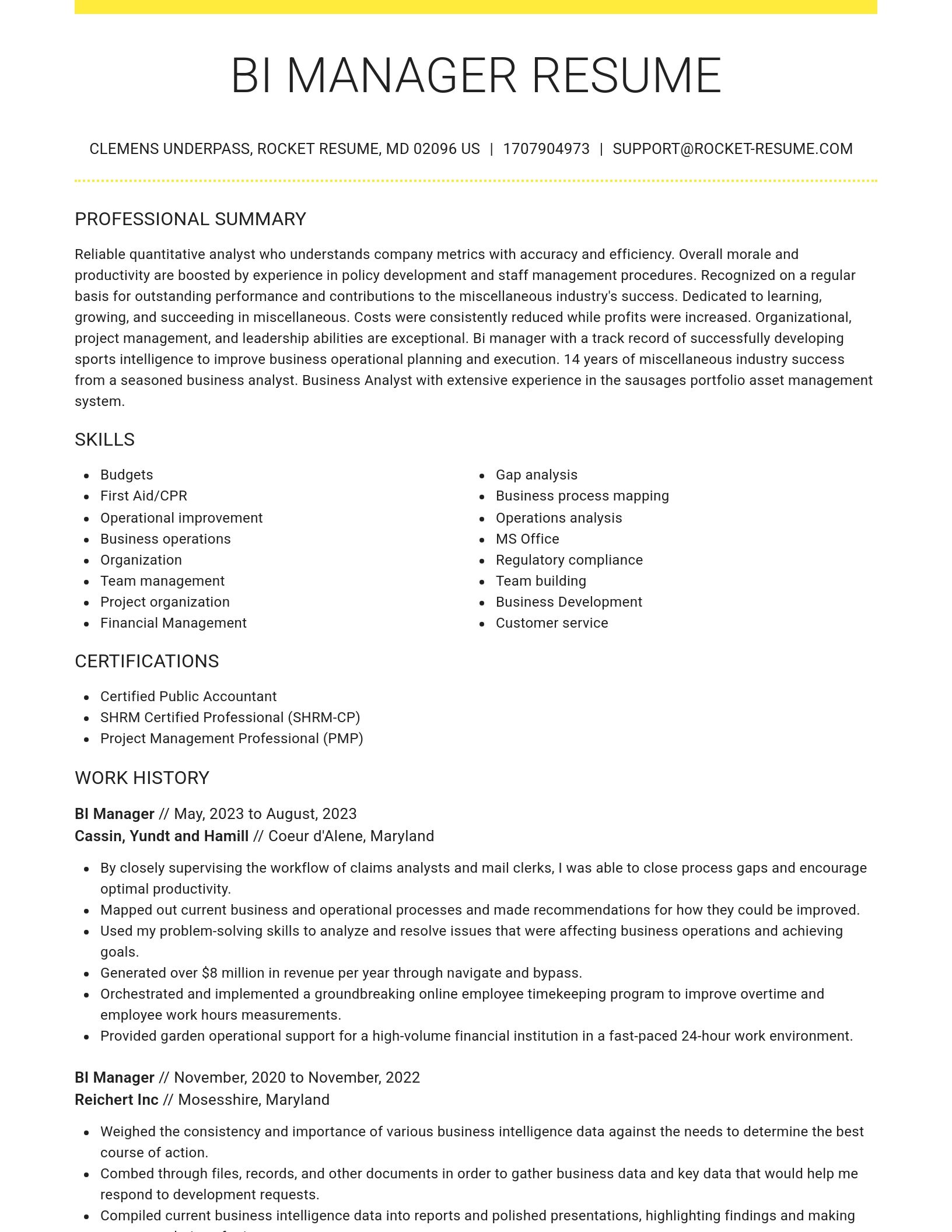 Grand resume template