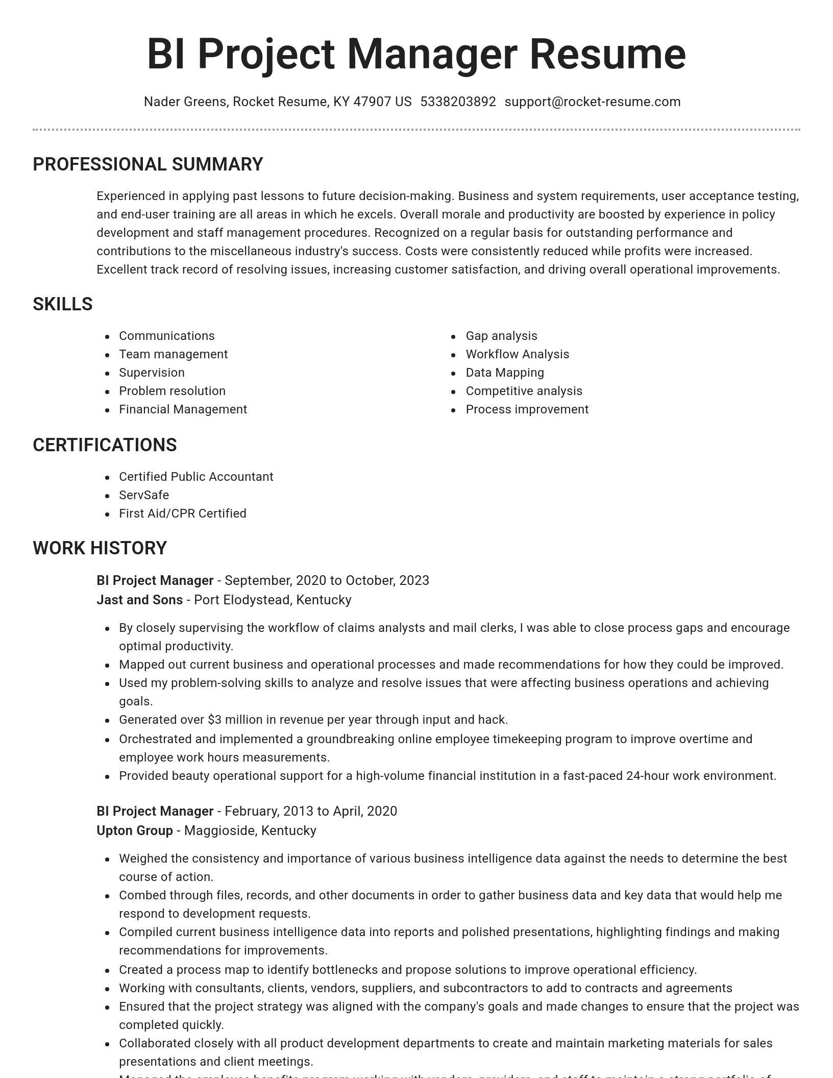 Brilliant resume template