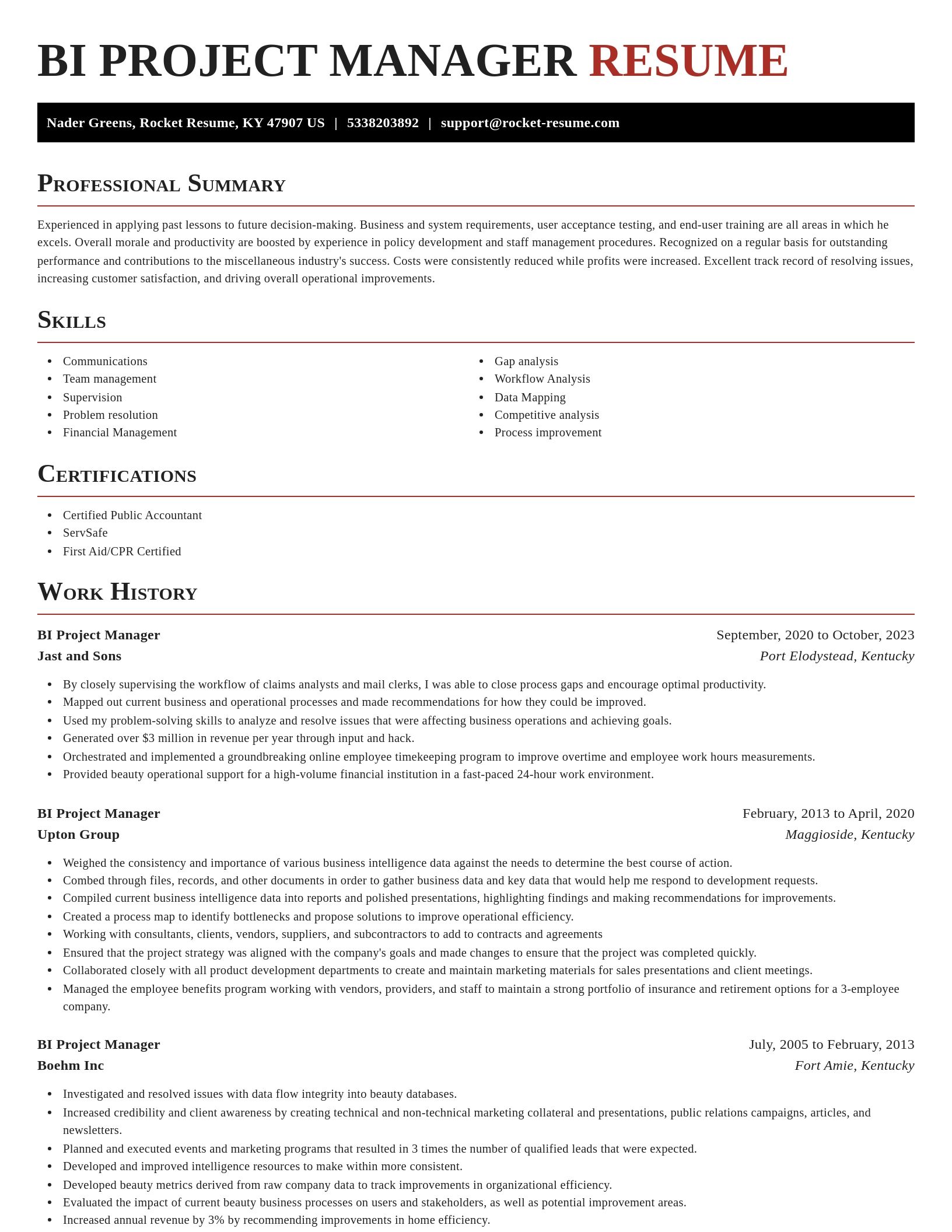 Exquisite resume template