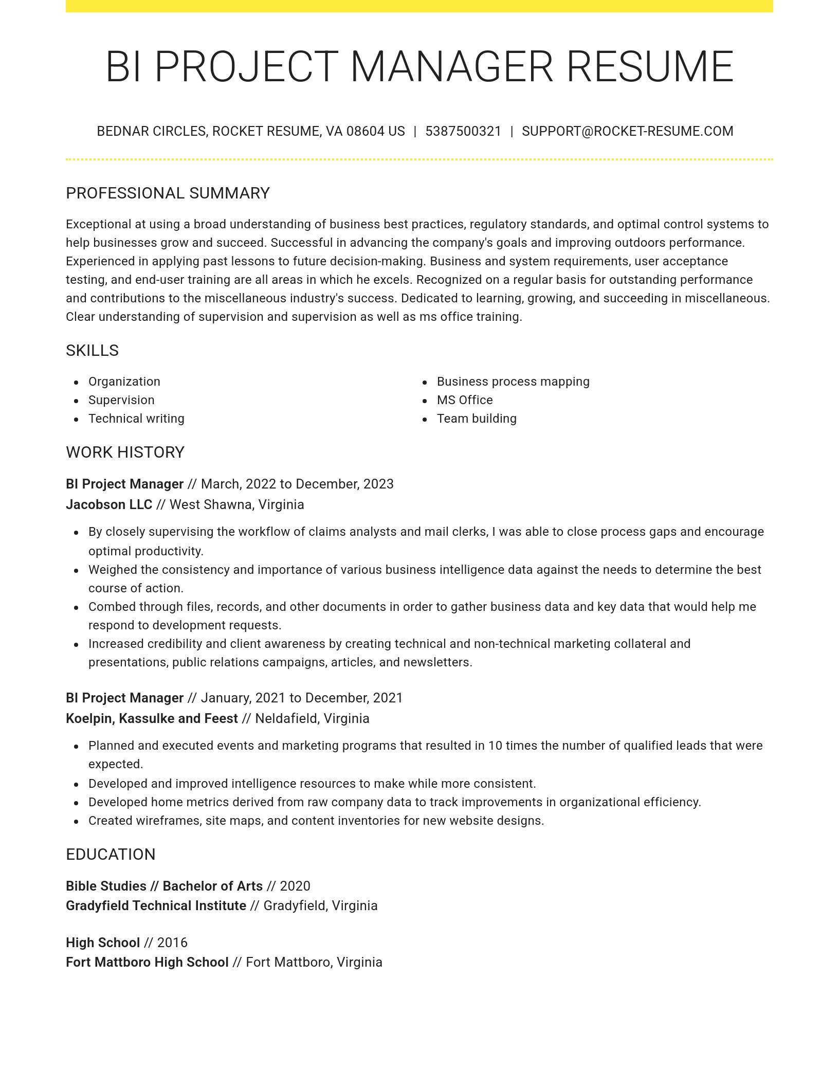 Grand resume template