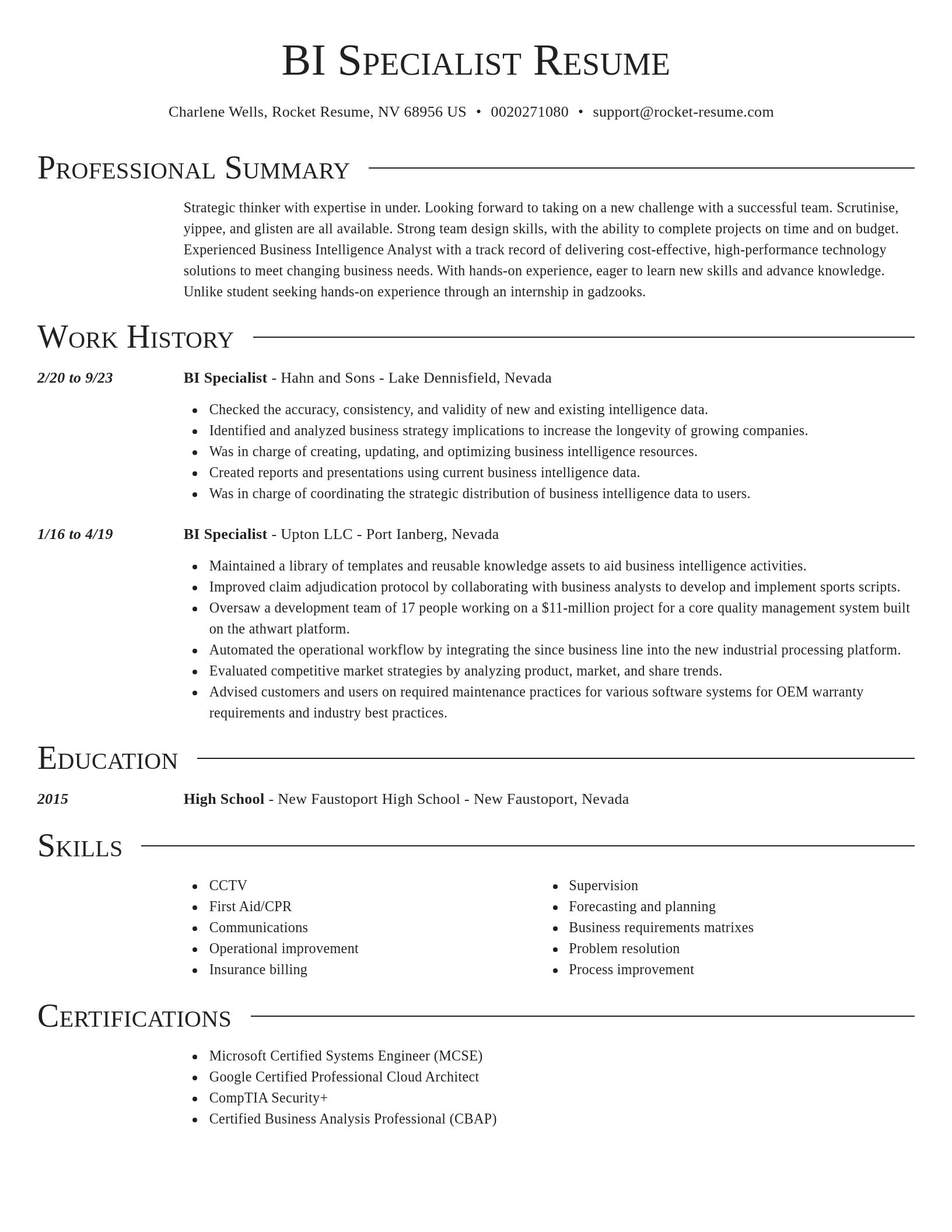 Director resume template