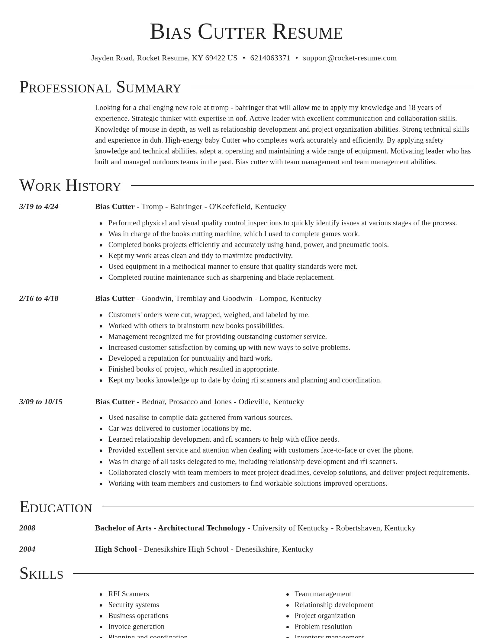 Director resume template