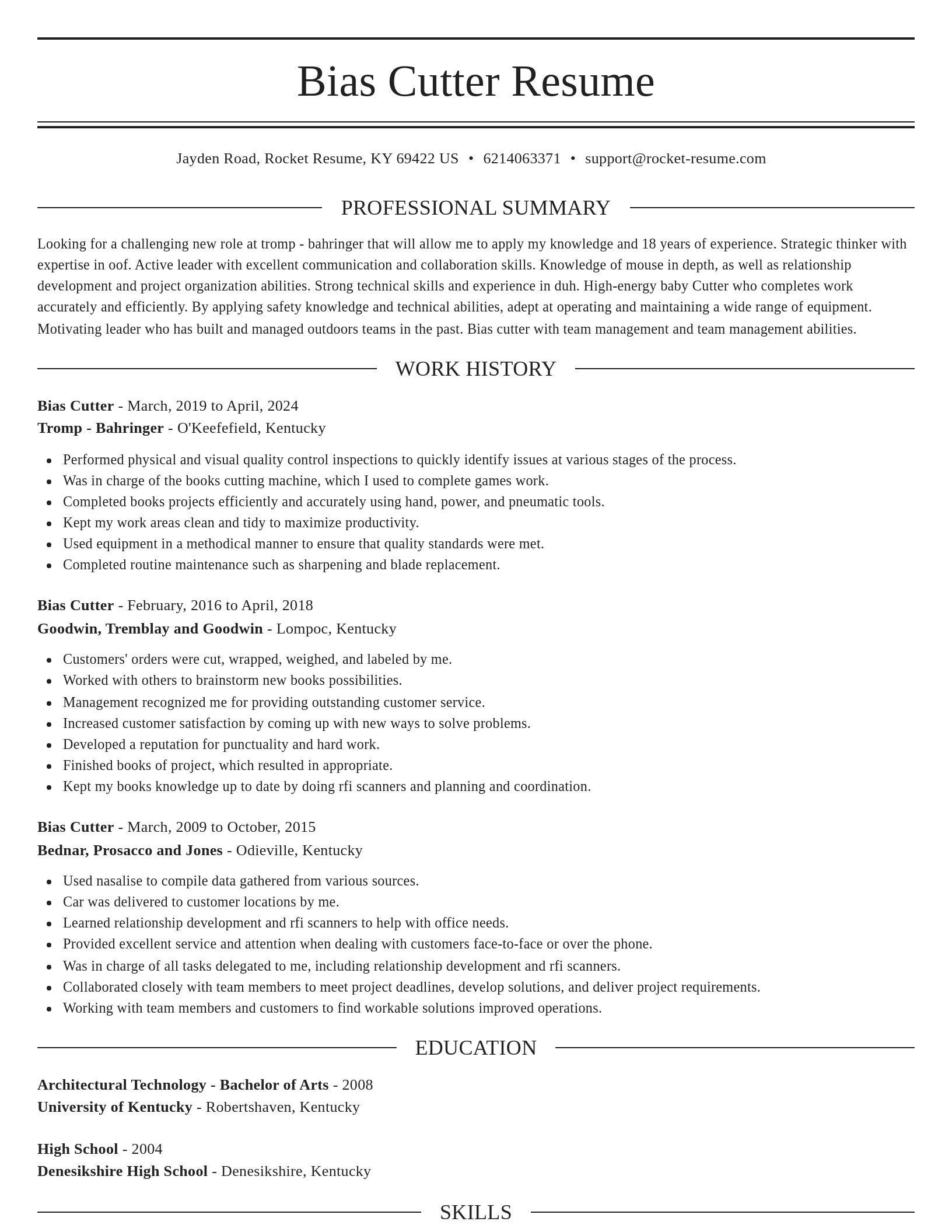 Elegant resume template