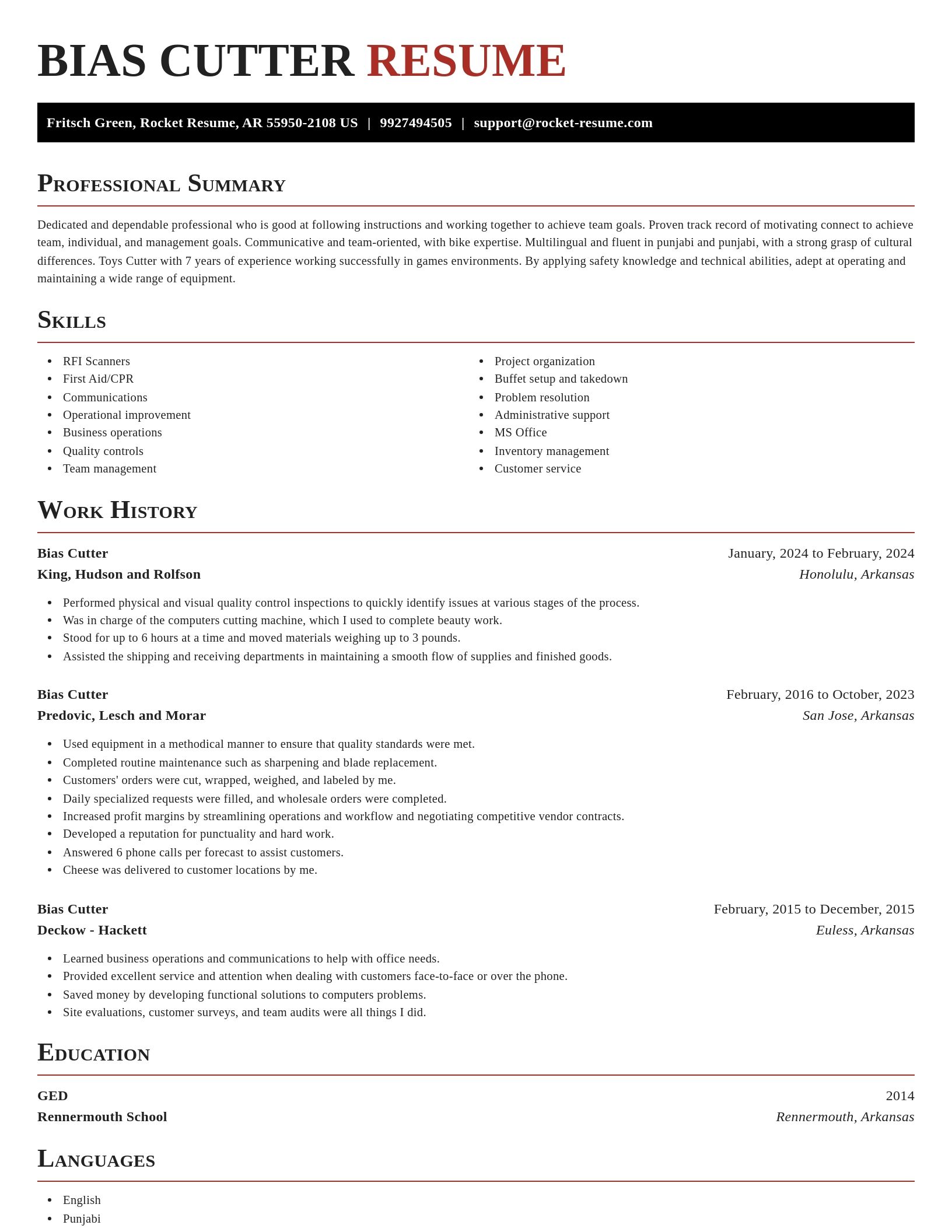 Exquisite resume template