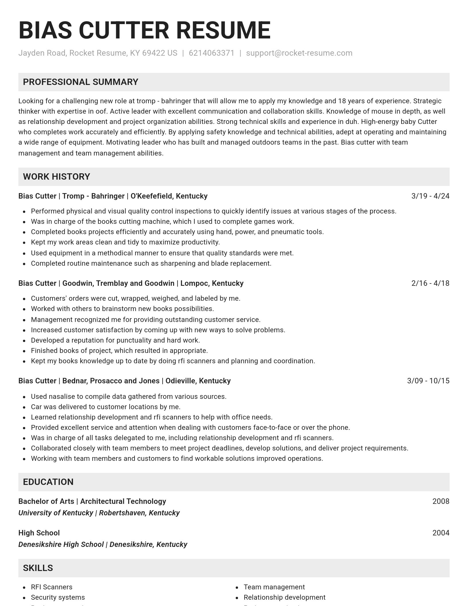 Genius resume template