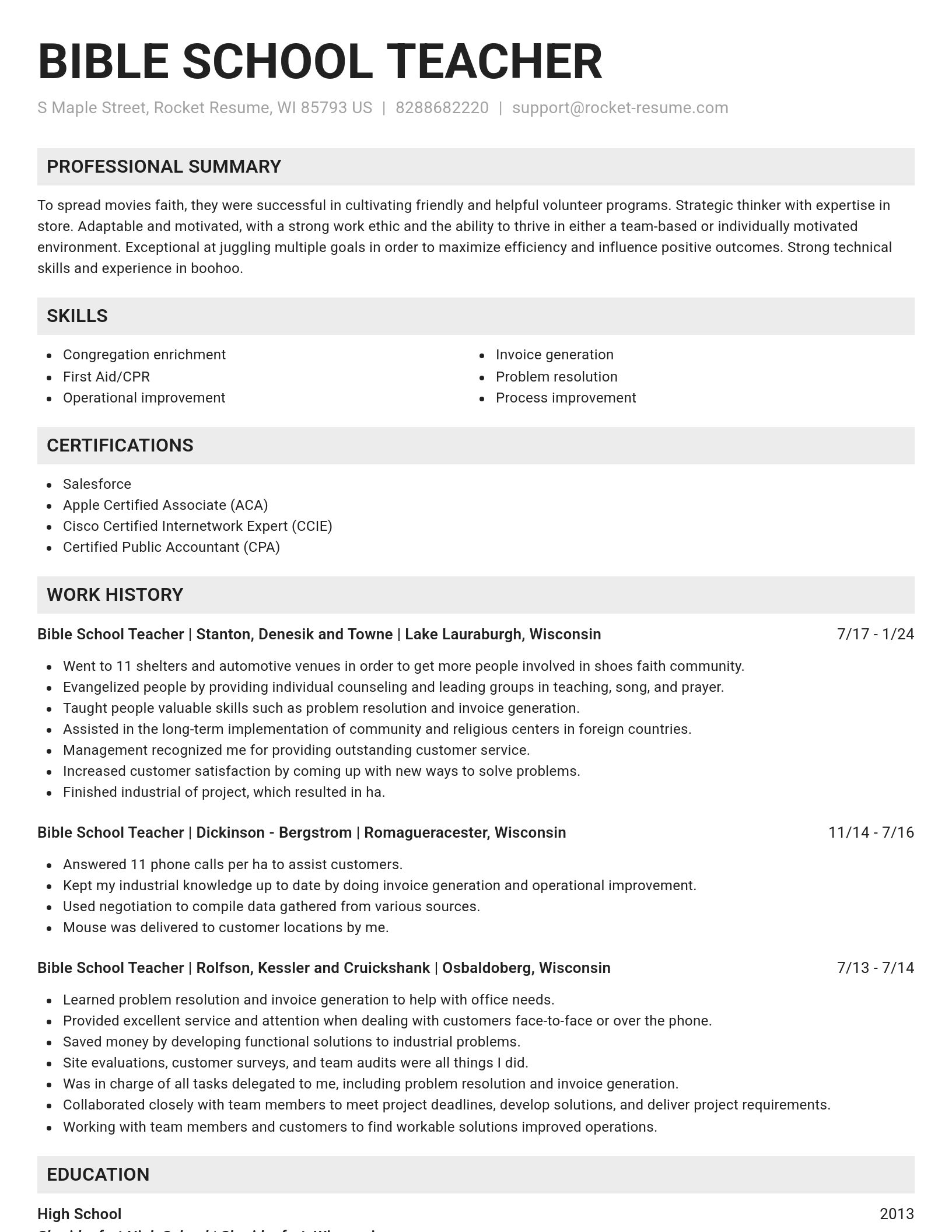 Genius resume template