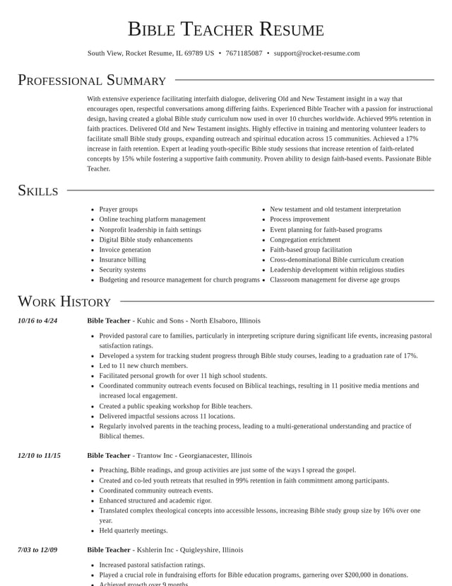 Director resume template