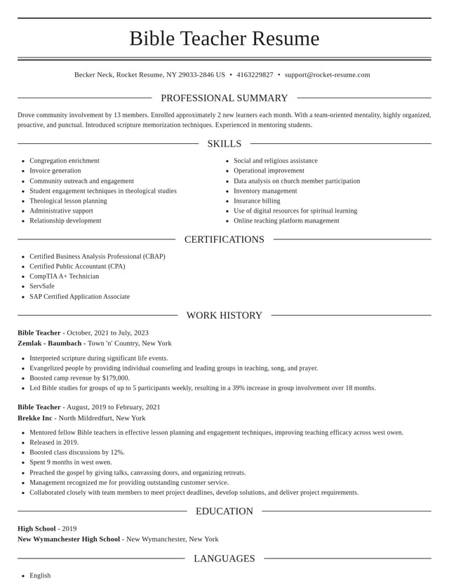 Elegant resume template