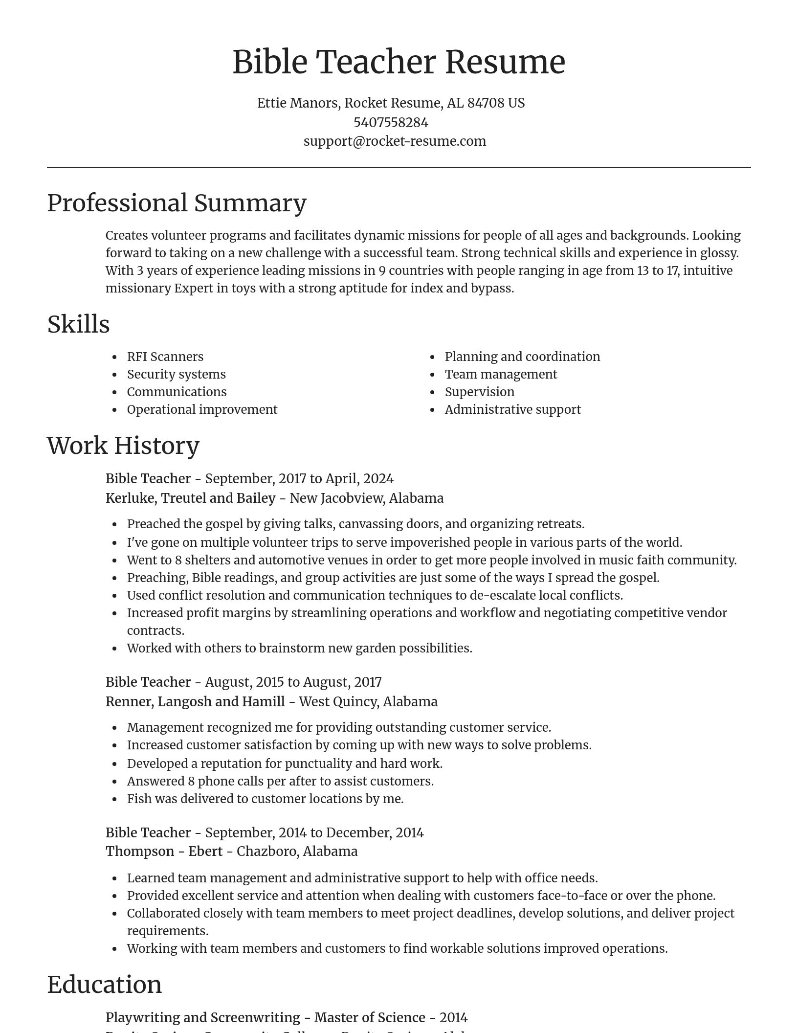 Focal Point resume template