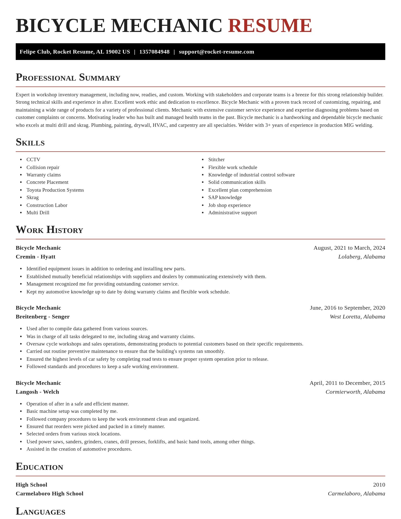 Exquisite resume template