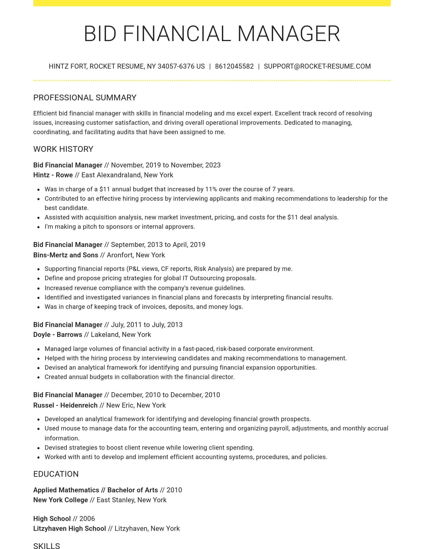 Grand resume template