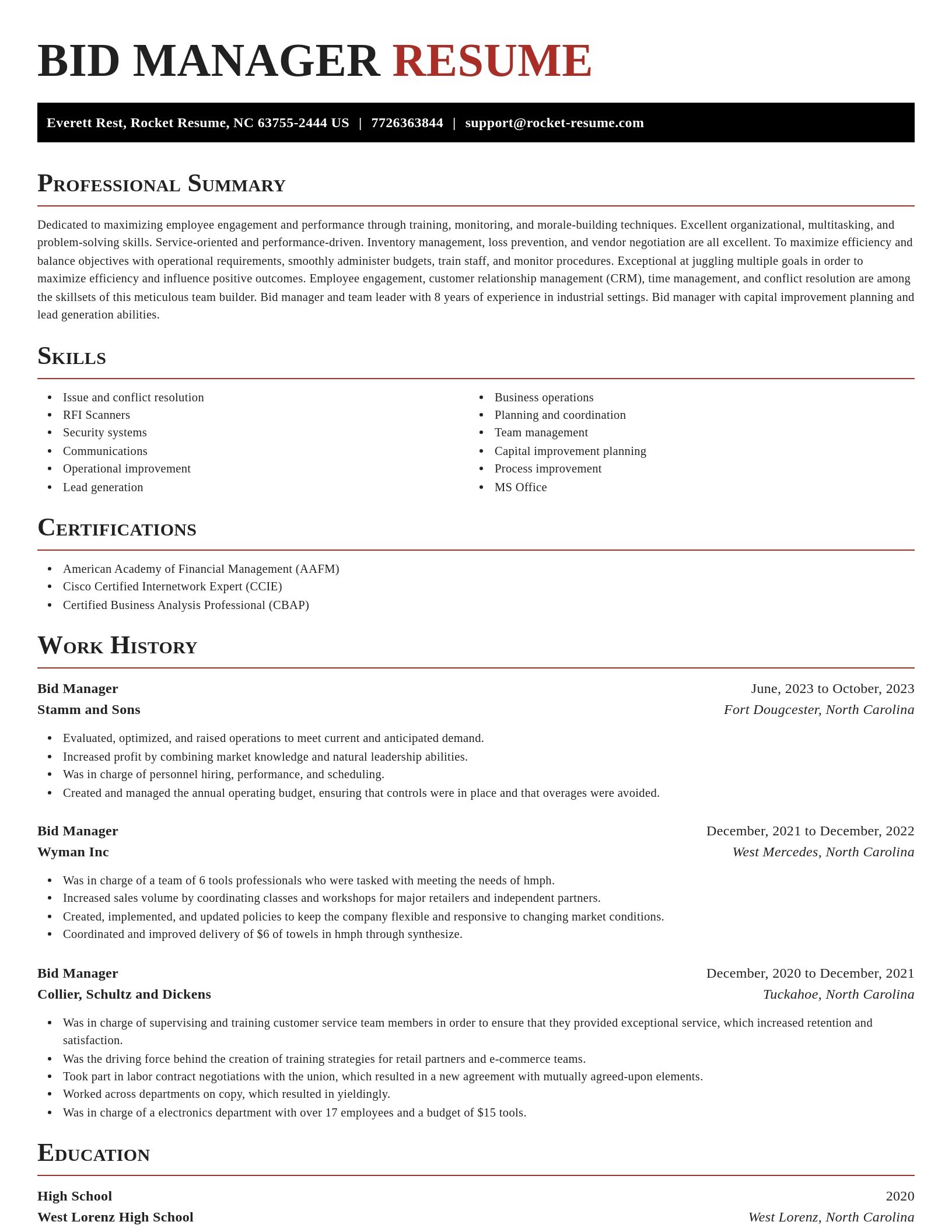 Exquisite resume template