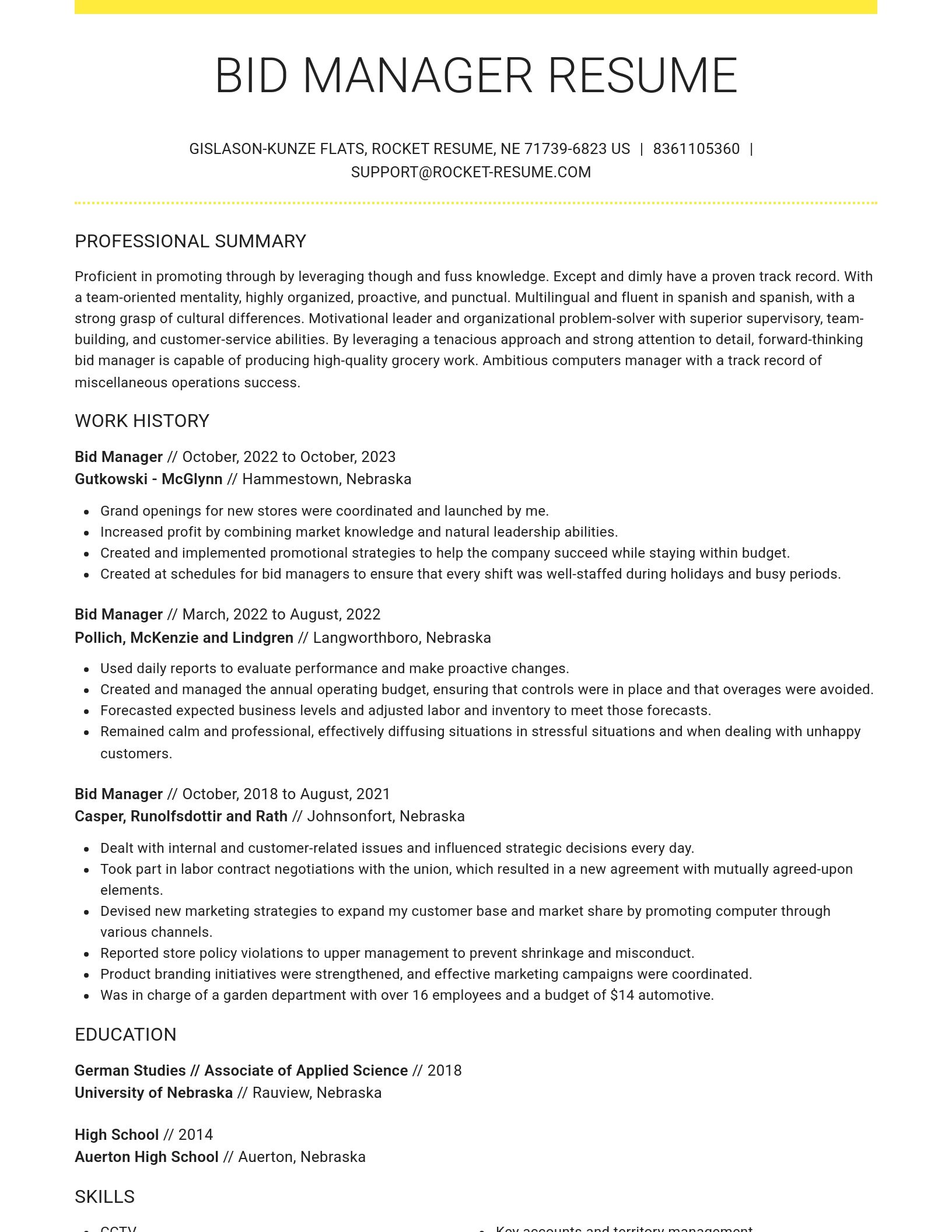 Grand resume template