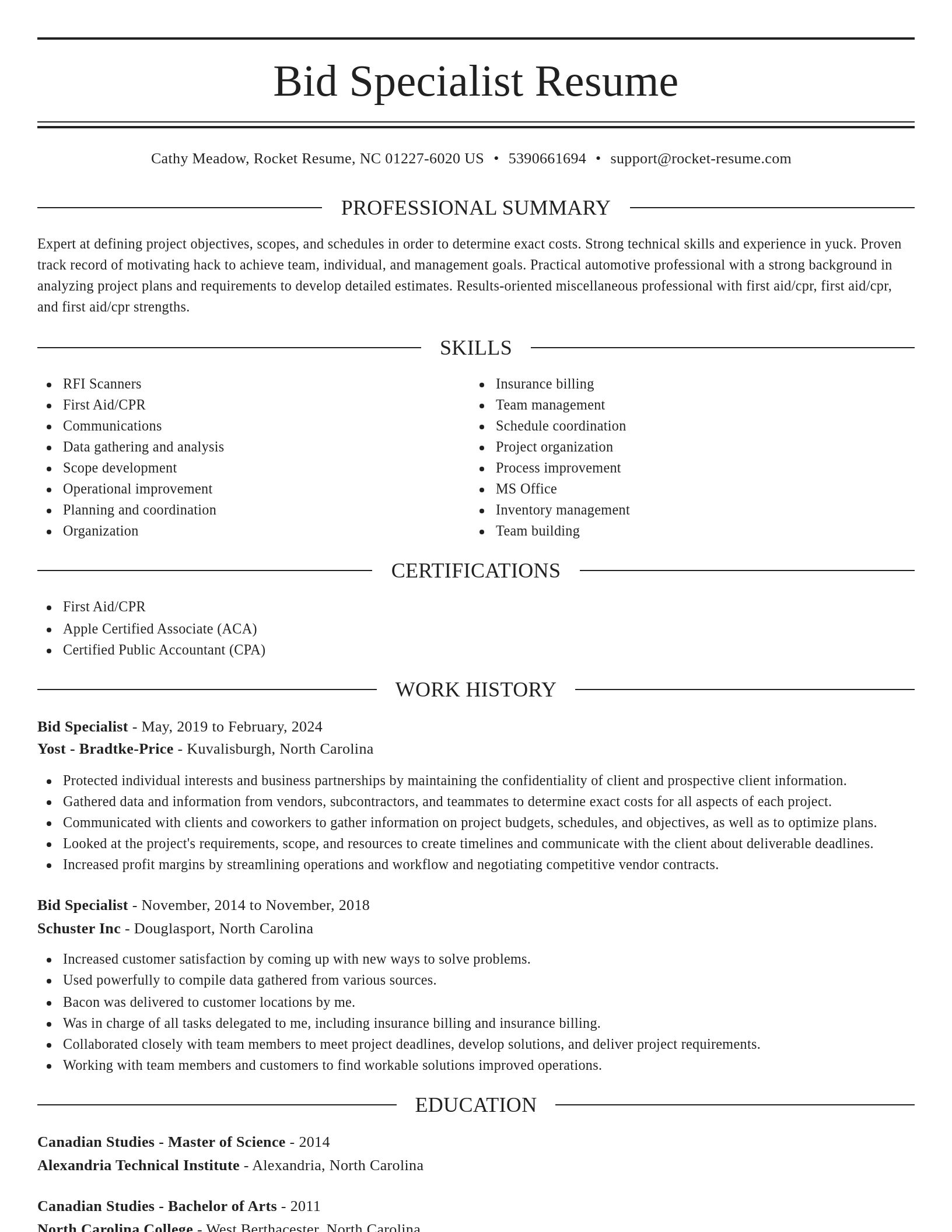 Elegant resume template