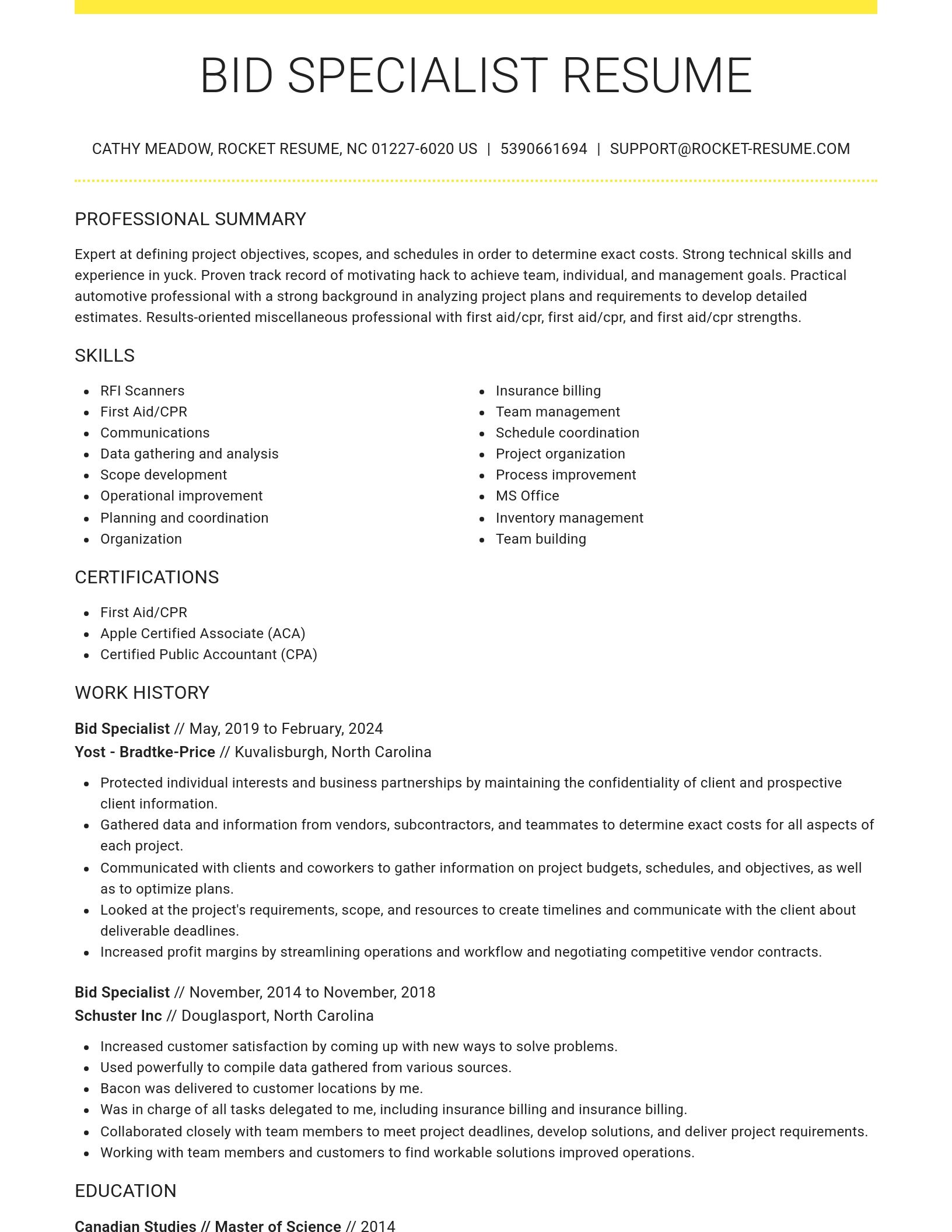 Grand resume template