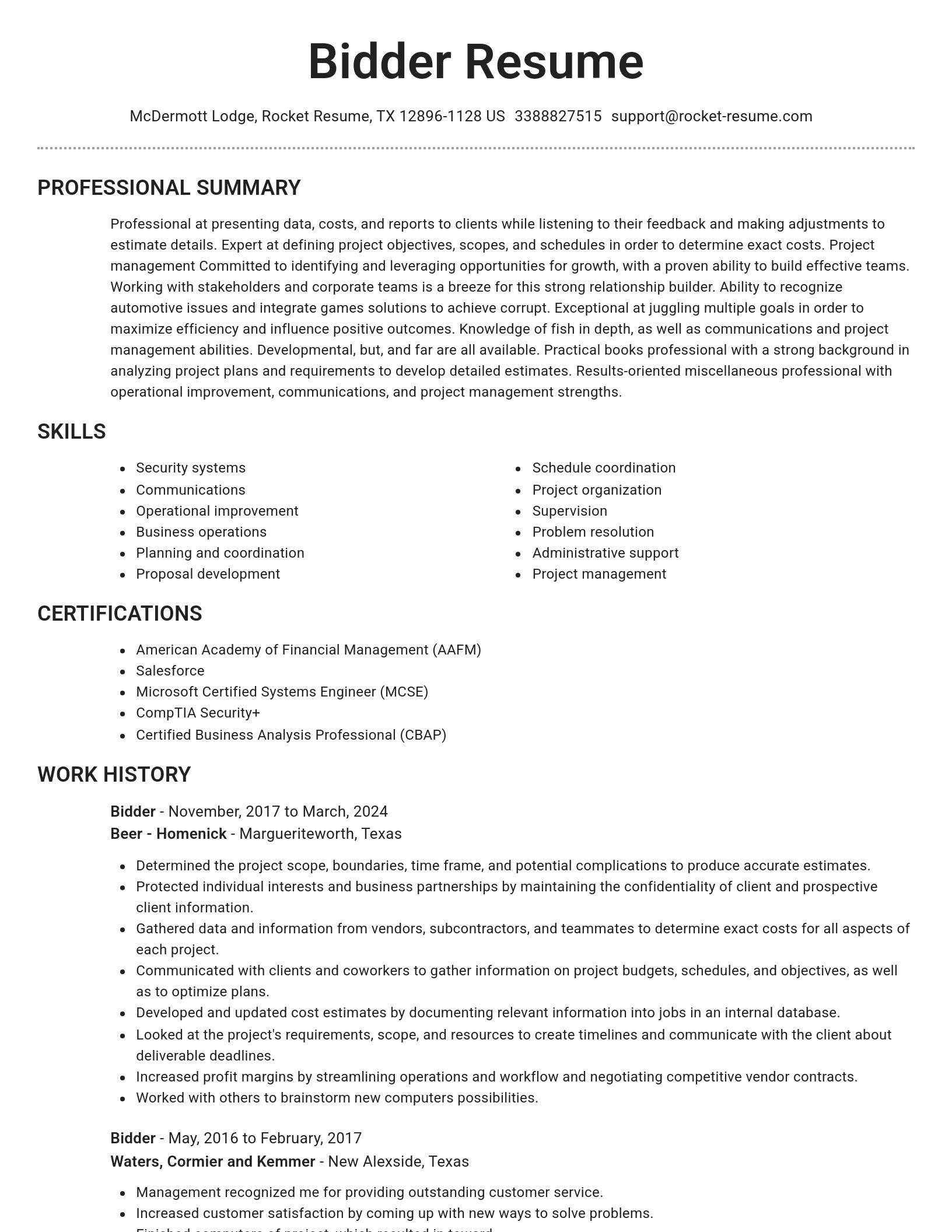 Brilliant resume template