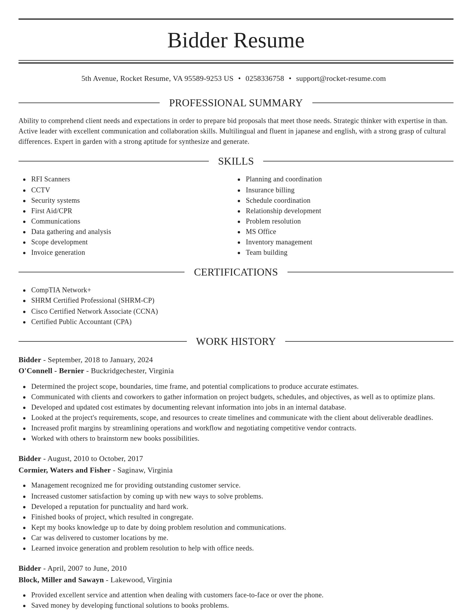 Elegant resume template