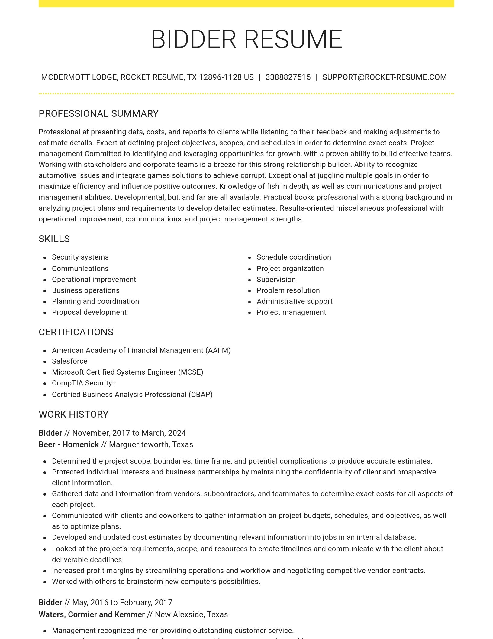 Grand resume template