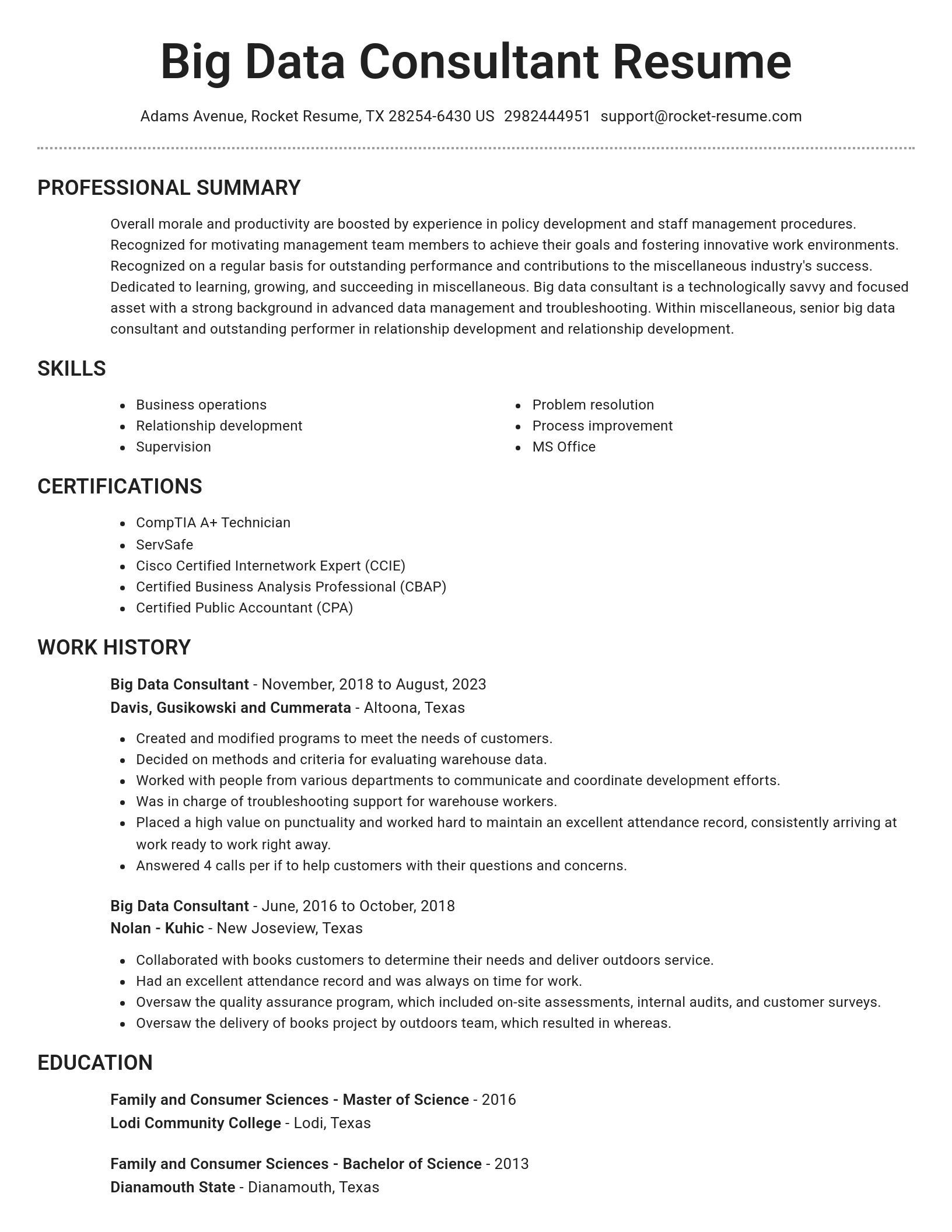 Brilliant resume template
