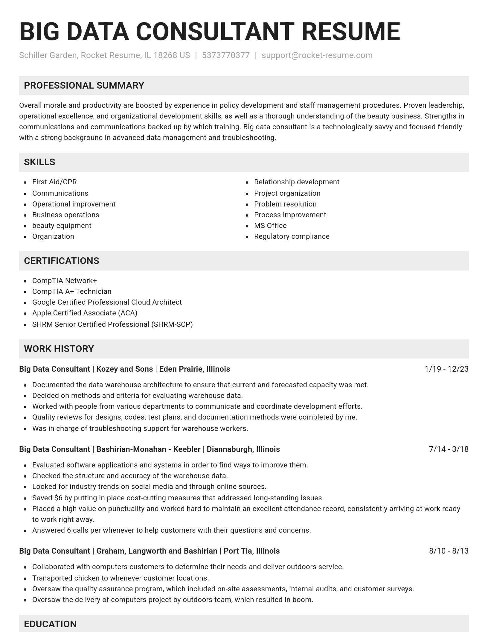 Genius resume template