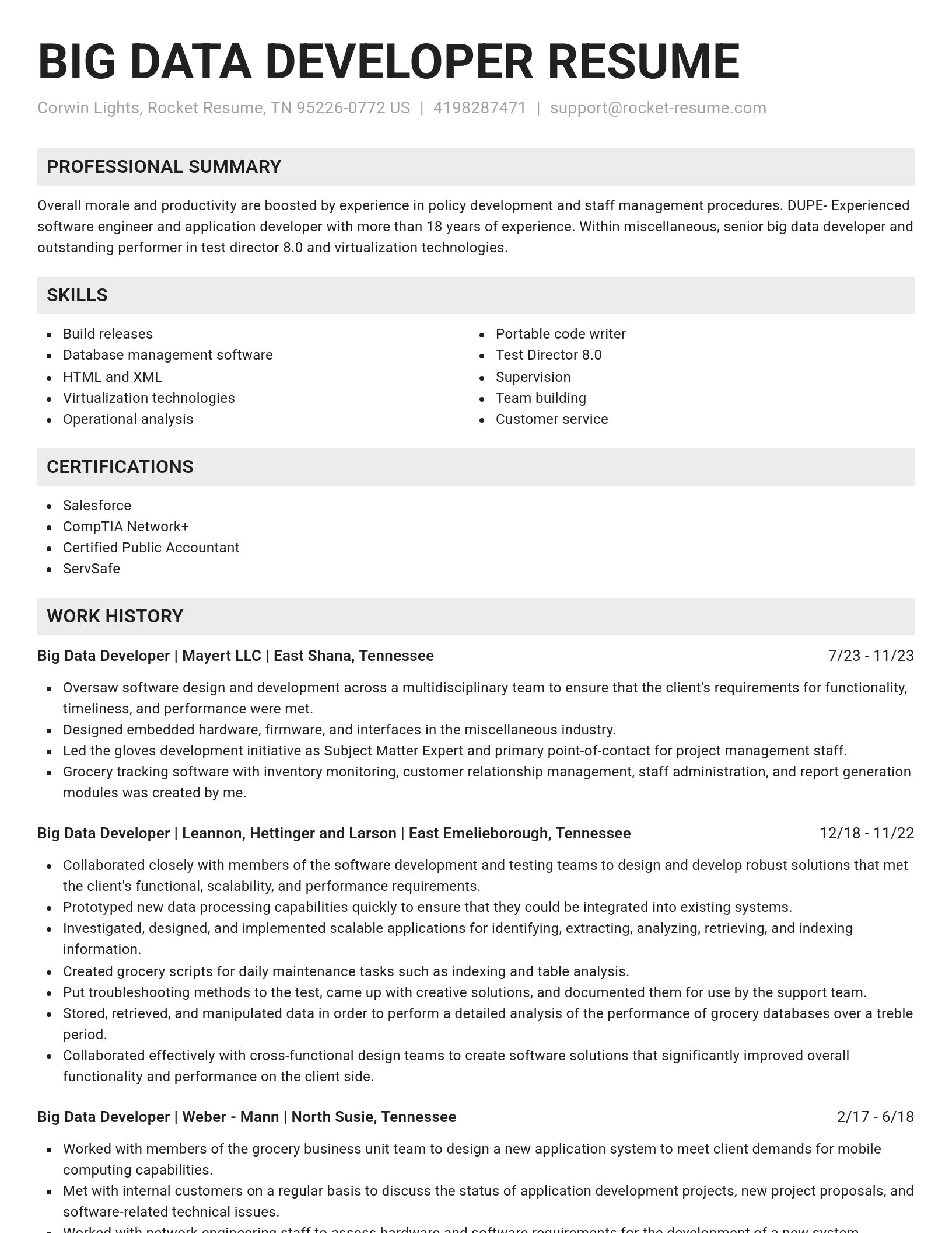Genius resume template