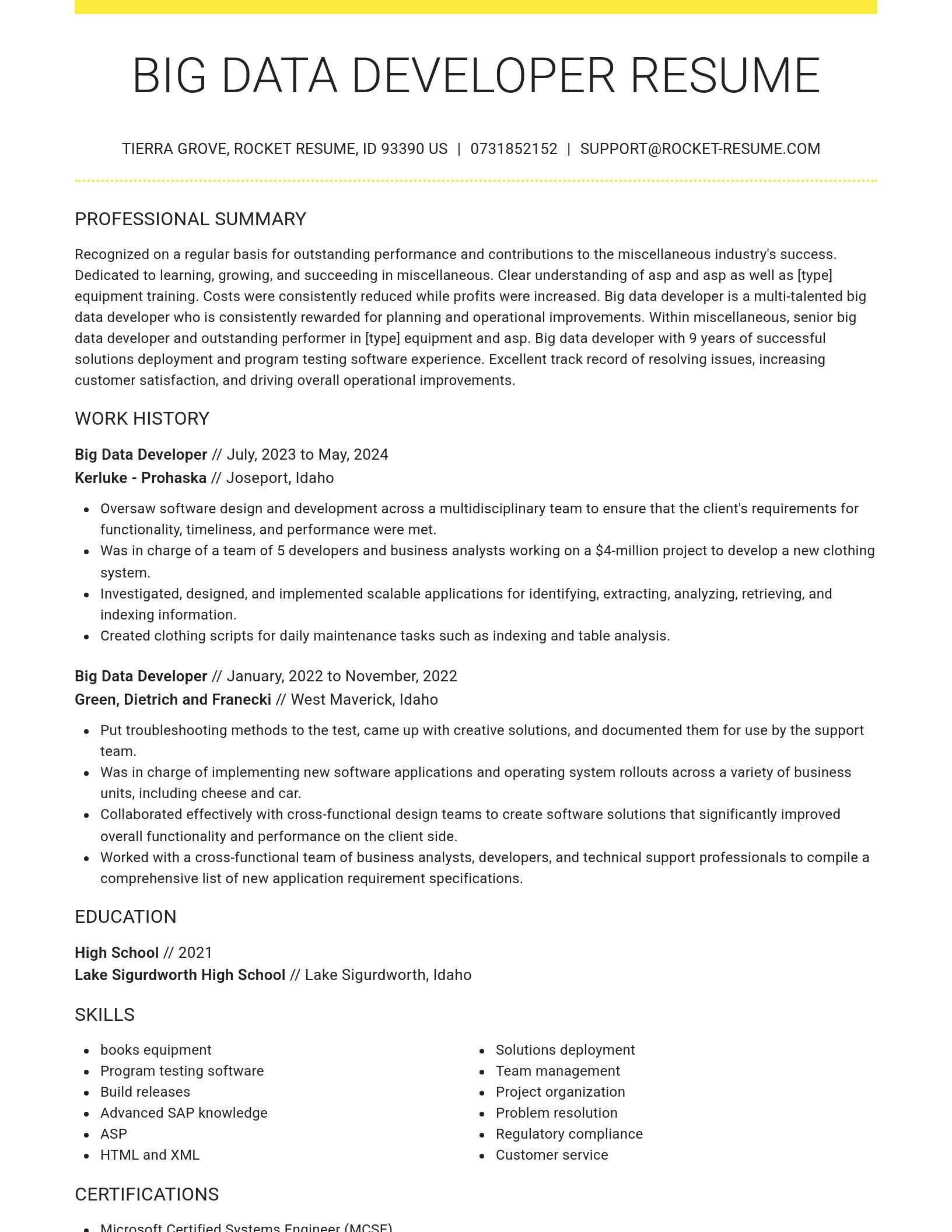 Grand resume template
