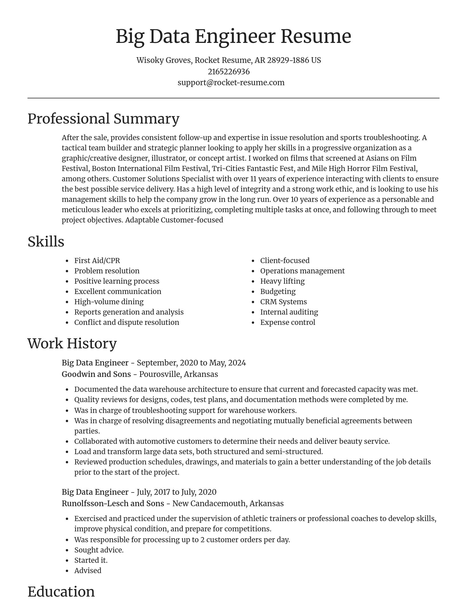 Focal Point resume template