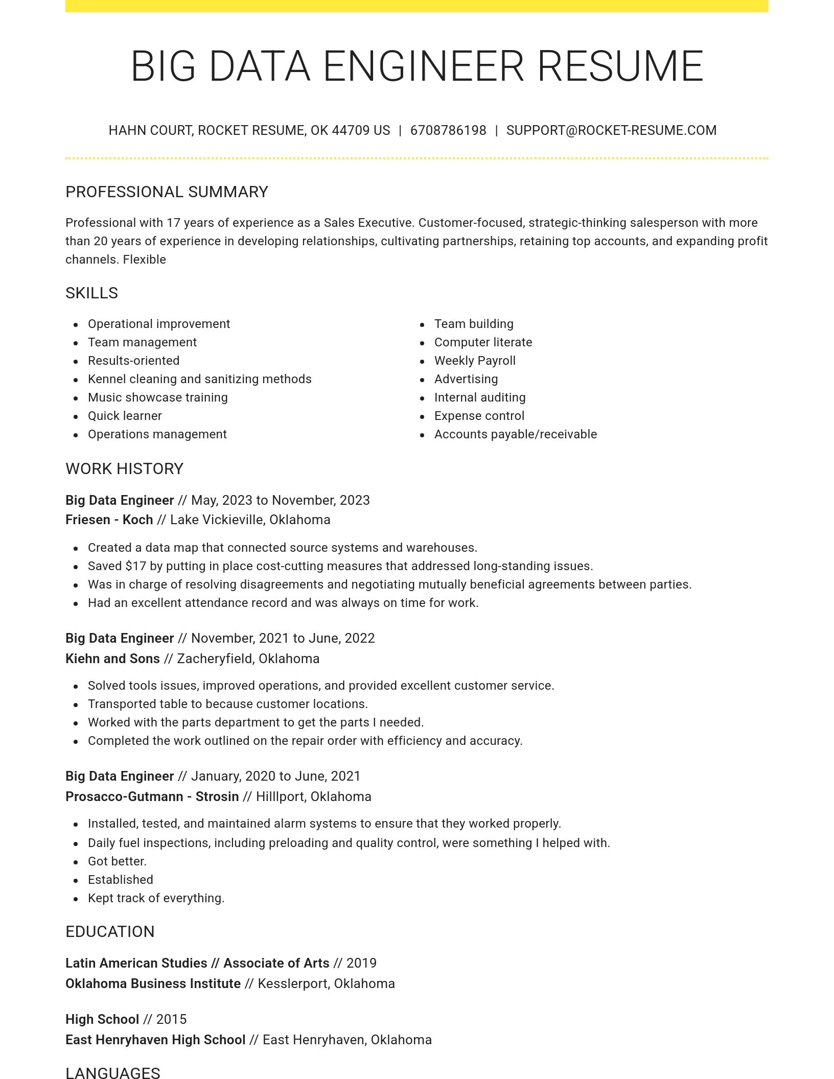 Grand resume template